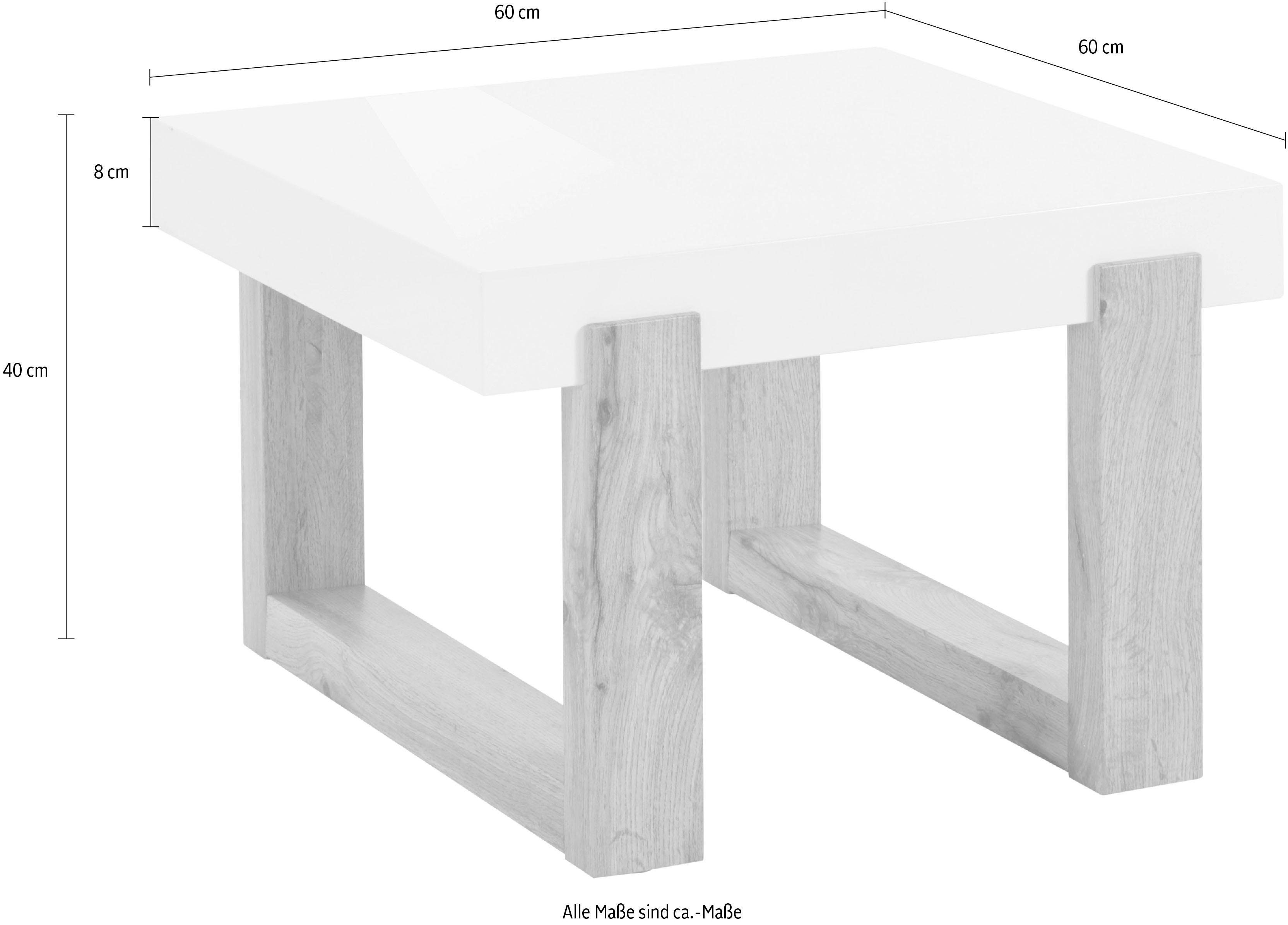INOSIGN Salontafel Solid hoogglanzend wit tafelblad, in twee verschillende maten