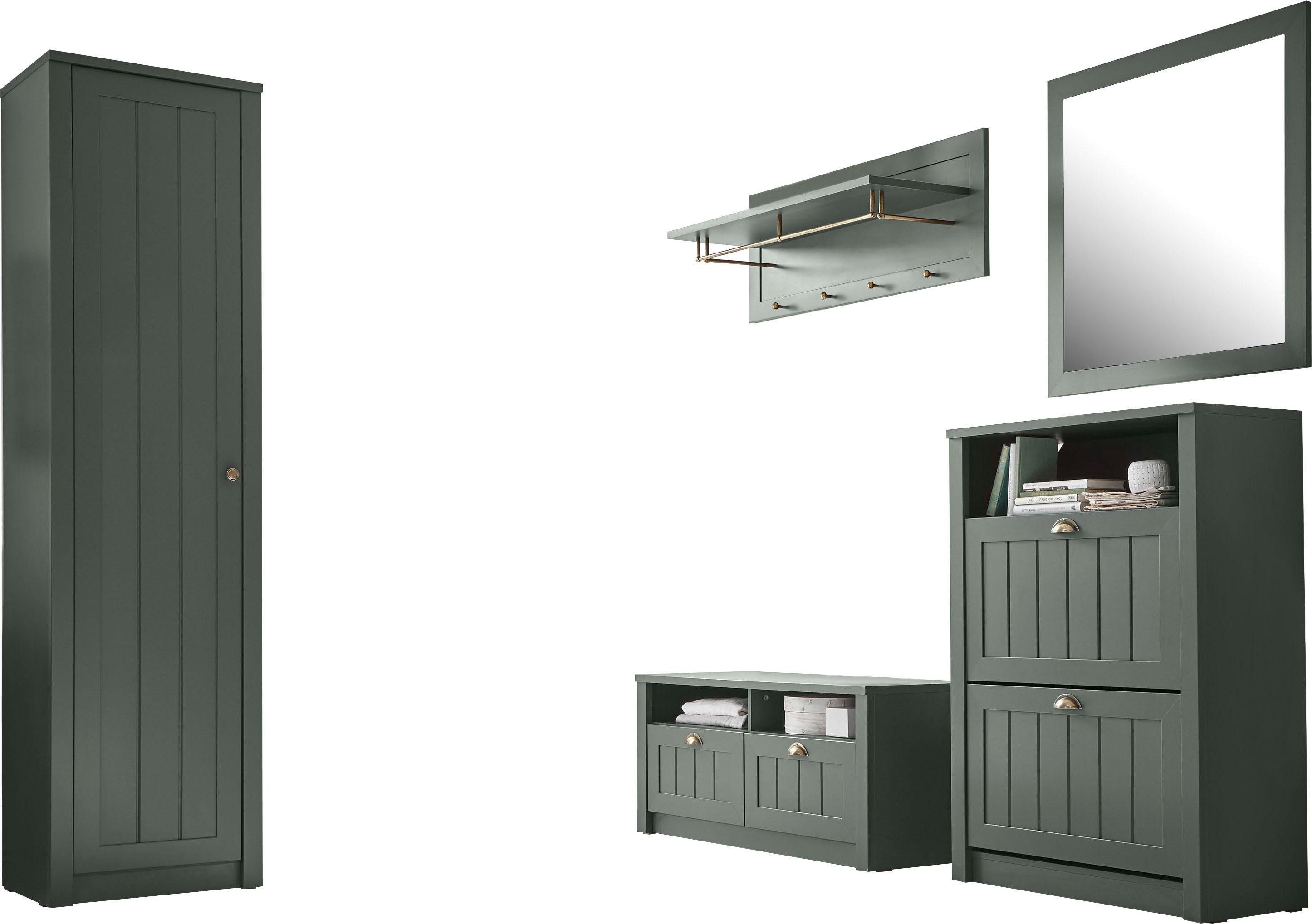 Home affaire Kledingkast ASCOT (set, 5 stuks) garderobekasten groen
