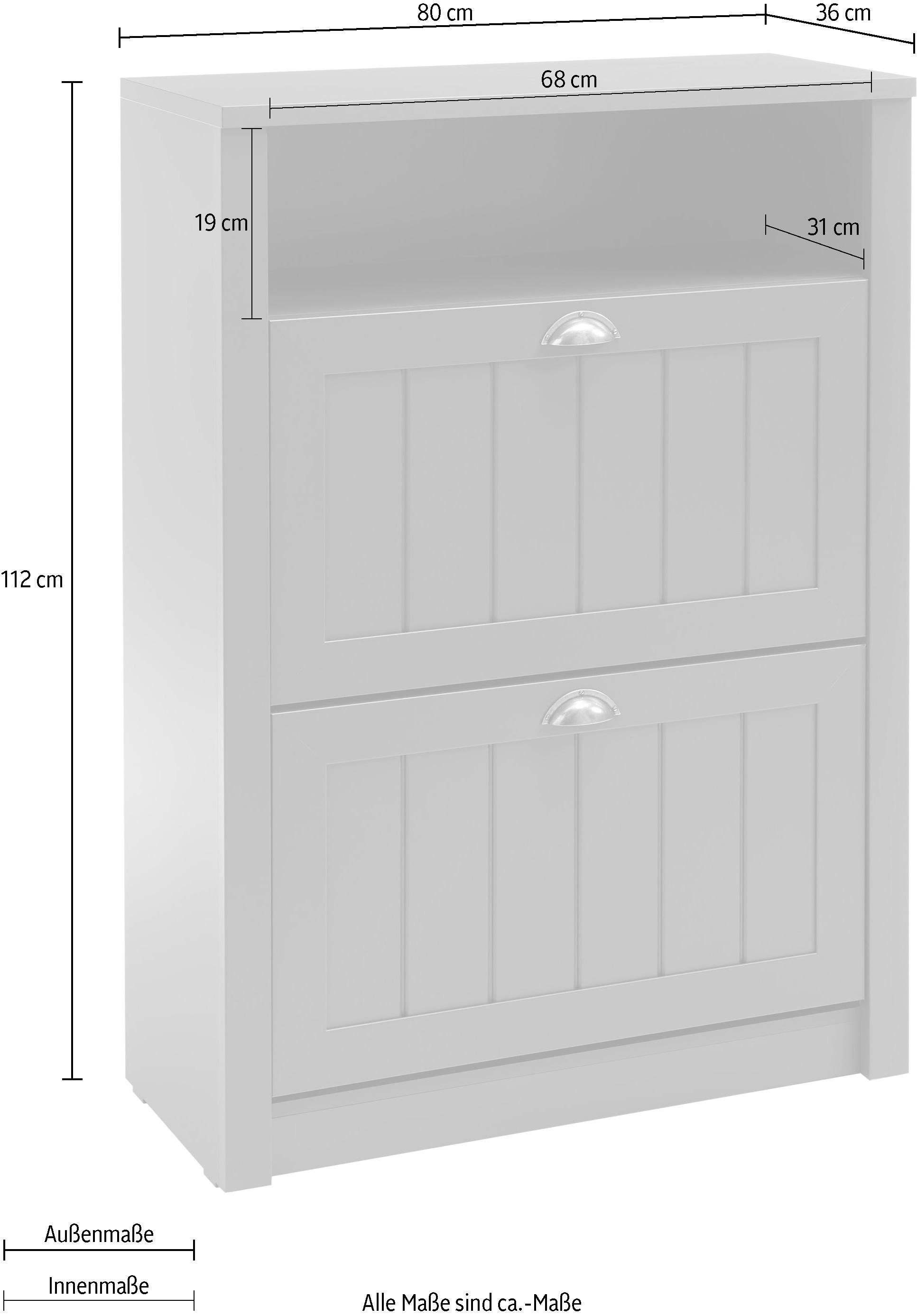 Home affaire Schoenenkast ASCOT Breedte ca. 80 cm