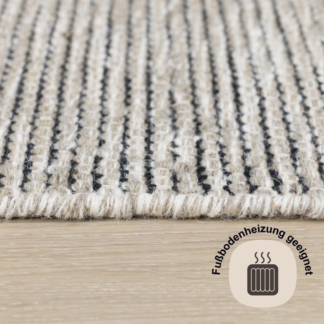 Myflair Möbel & Accessoires Set slaapkamerkleedjes Anisa Omkeerbaar tapijt, gemêleerd, 100% wol, handgeweven, woonkamer