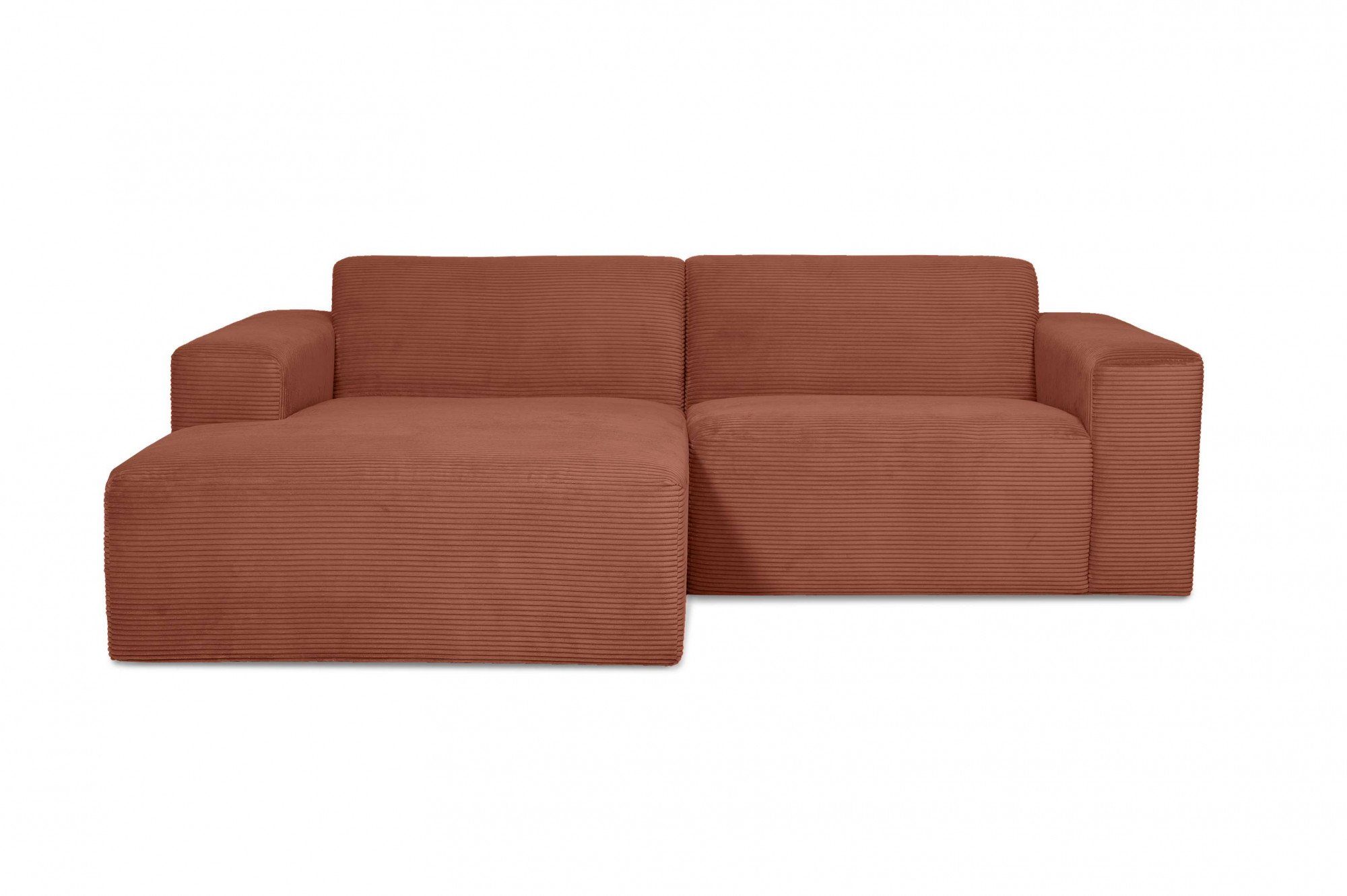 INOSIGN Hoekbank Koa, 228 cm, L-vorm, modulair bankstel, webstof, cord Designbank, zachte lounge-zitcomfort, golfondersteuning, tot aan de vloer