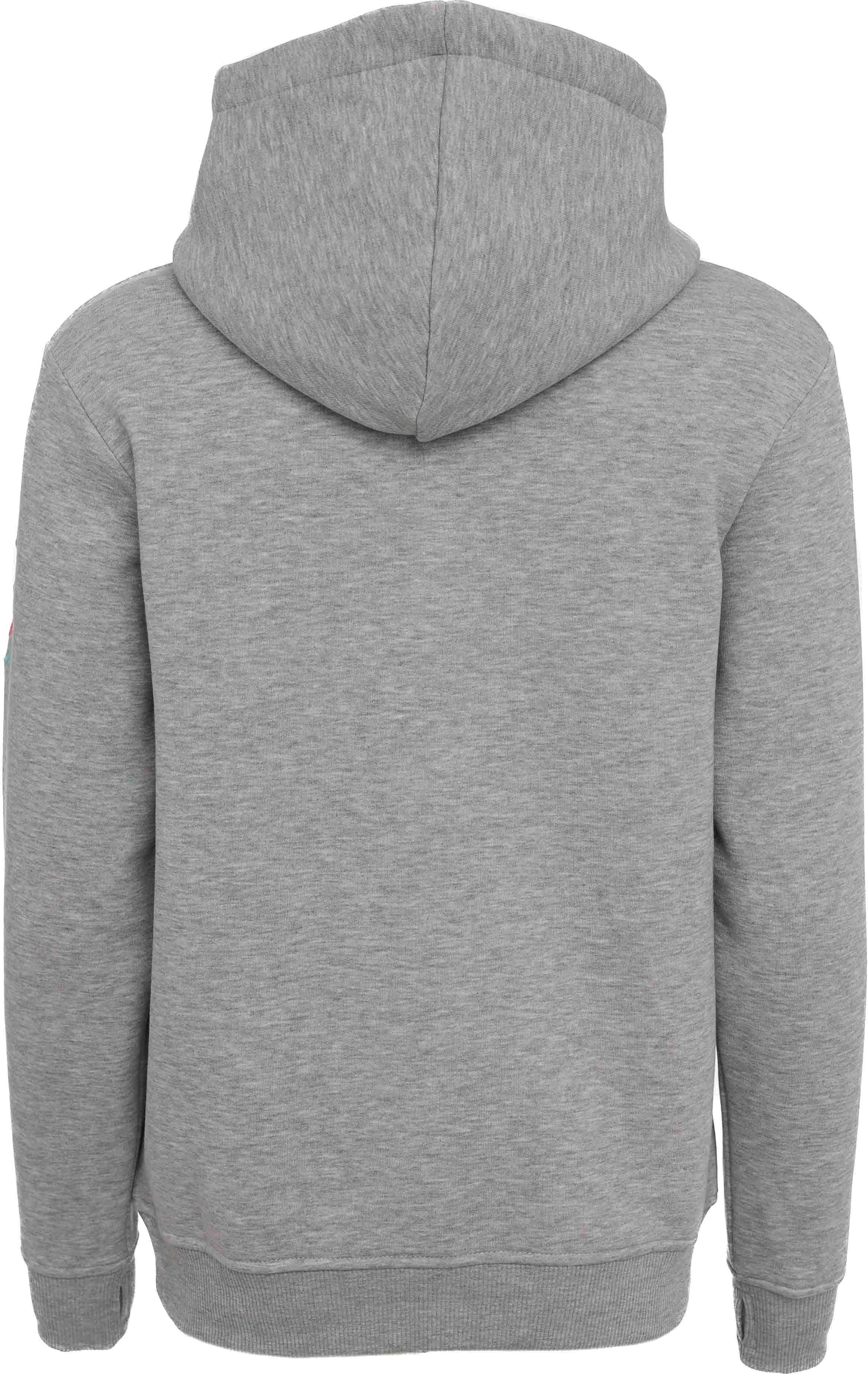 Zwillingsherz Sweatshirt met geborduurd "moin"-schrift in neonkleuren