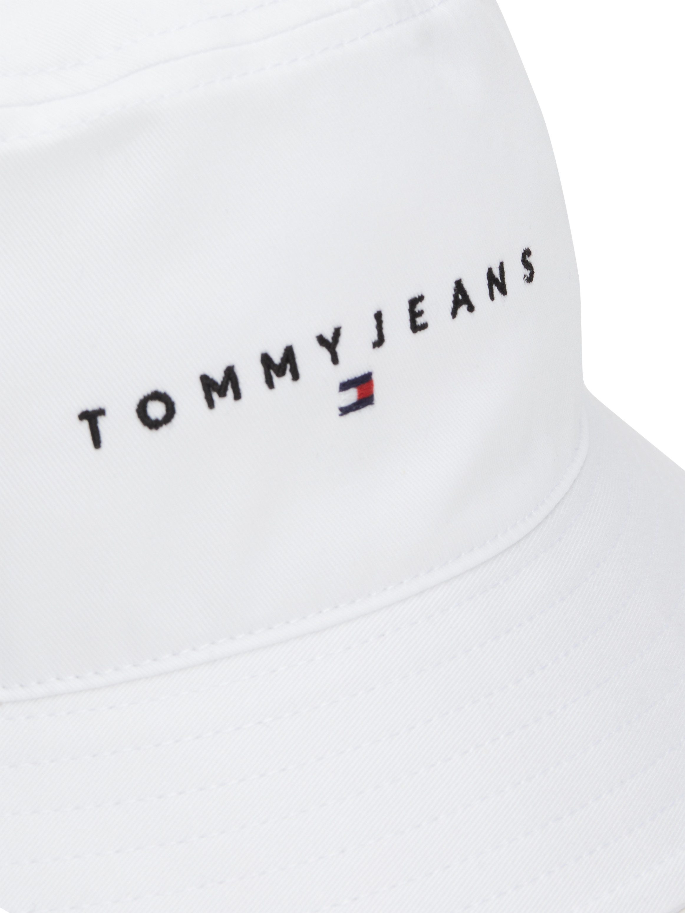 TOMMY JEANS Vissershoed TJM LINEAR LOGO BUCKET HAT met geborduurd logo-opdruk unisex bucket hat