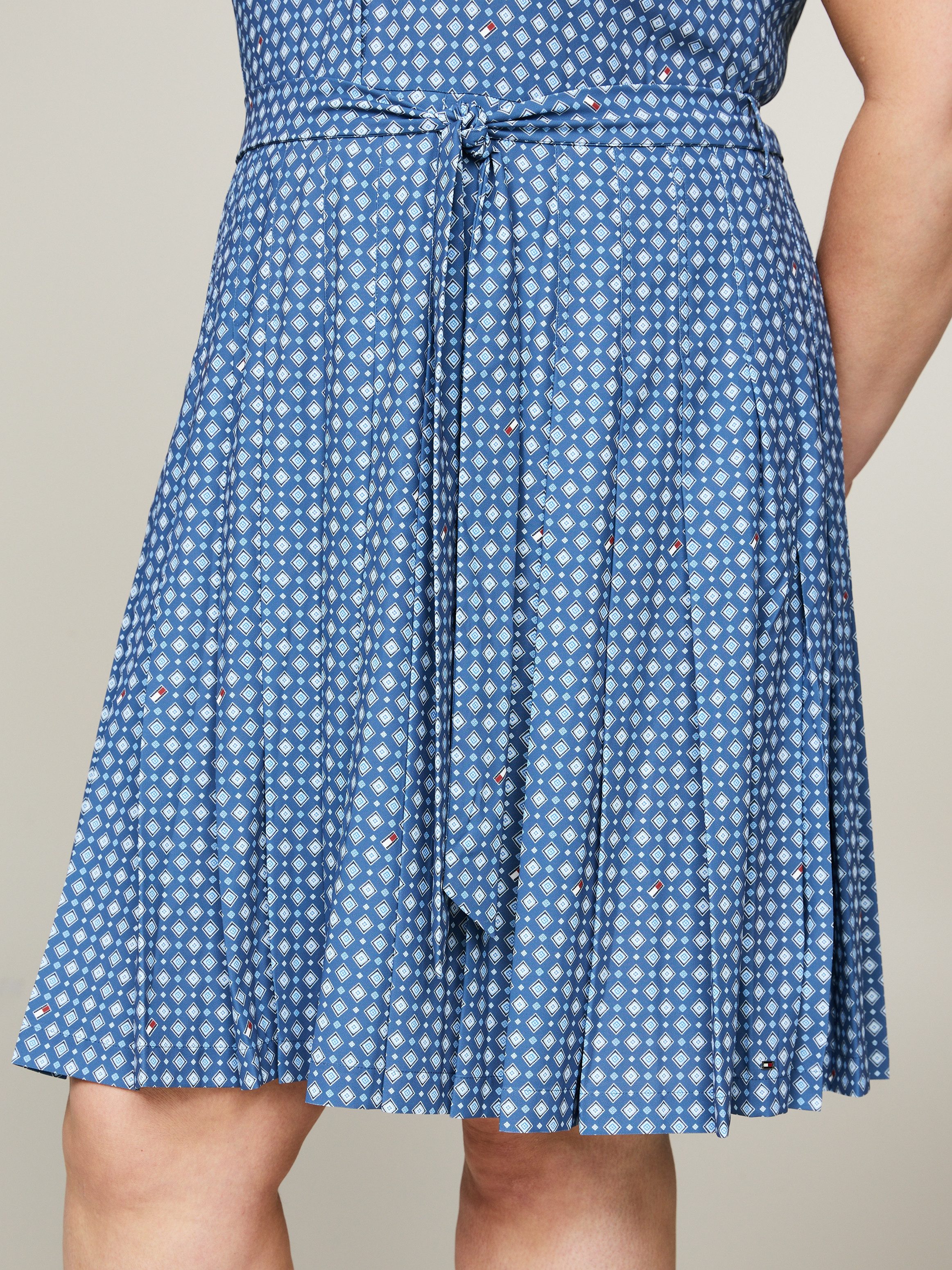 Tommy Hilfiger Curve Jurk met overhemdkraag CRV FOULARD PLEATED SHIRTDRESS