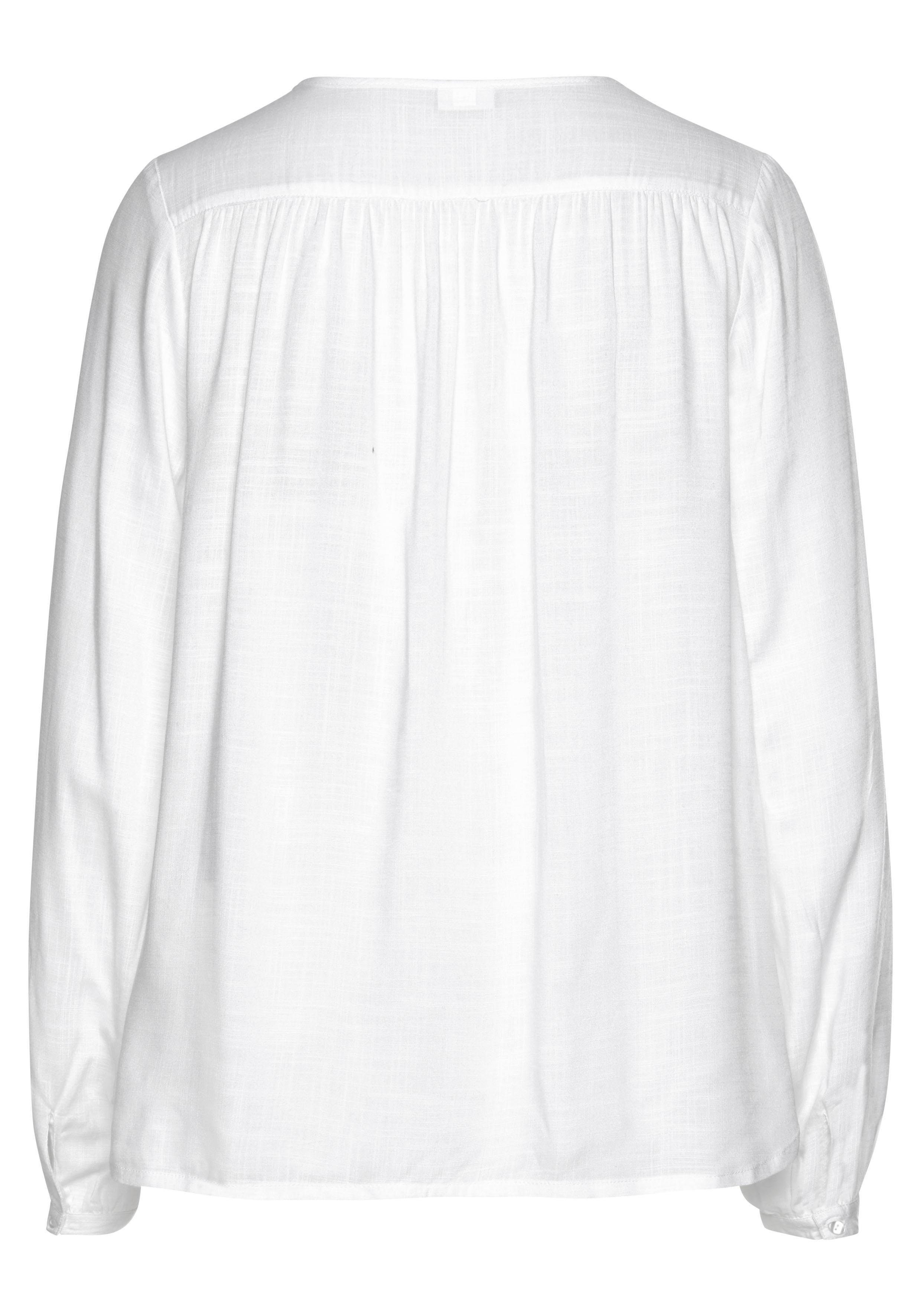 Buffalo Blouse zonder sluiting met knoopsluiting, basic, blouse met lange mouwen