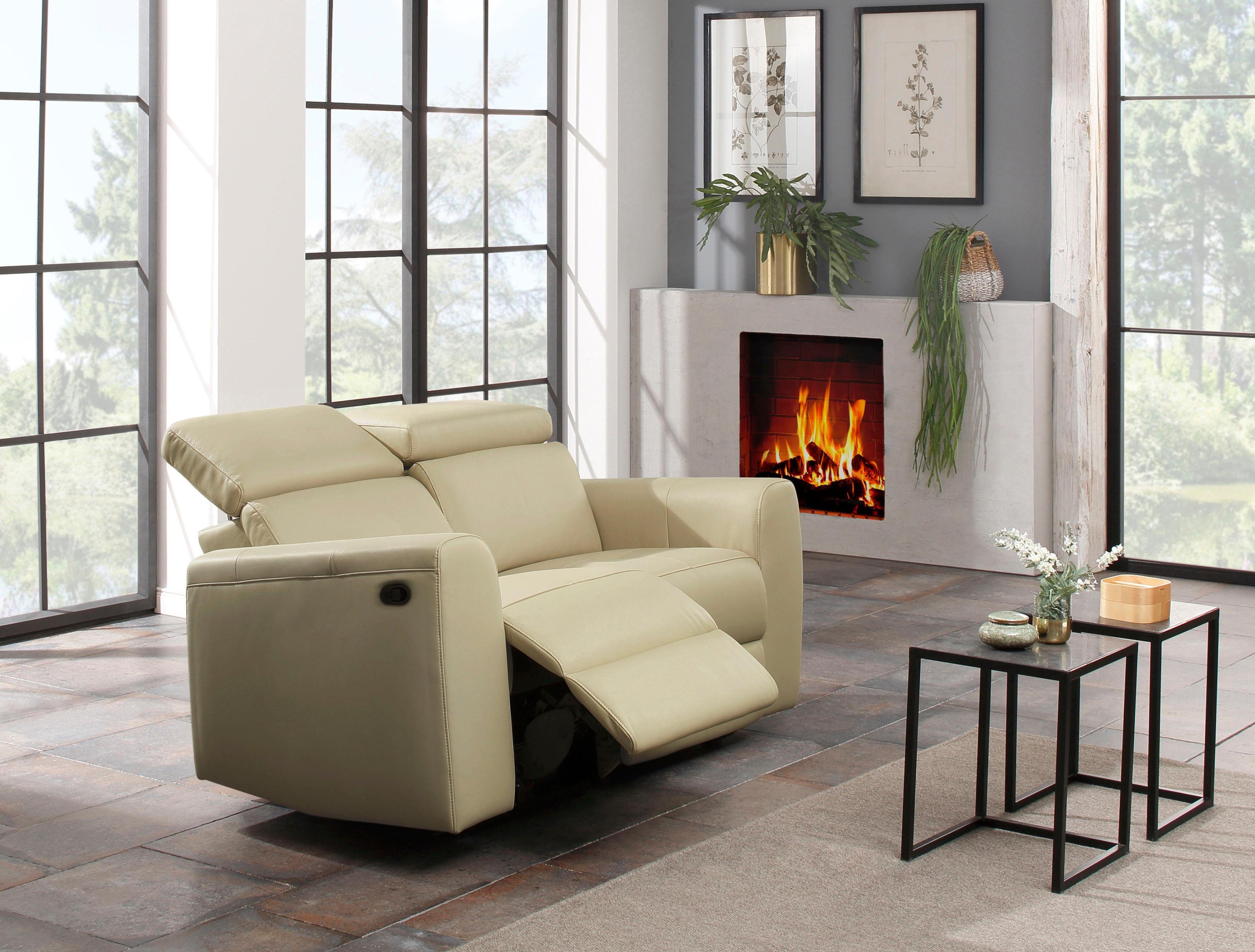 Home affaire 2-zitsbank Sentrano 152 cm, man. of electr. relaxfunctie en usb/kopverstelling