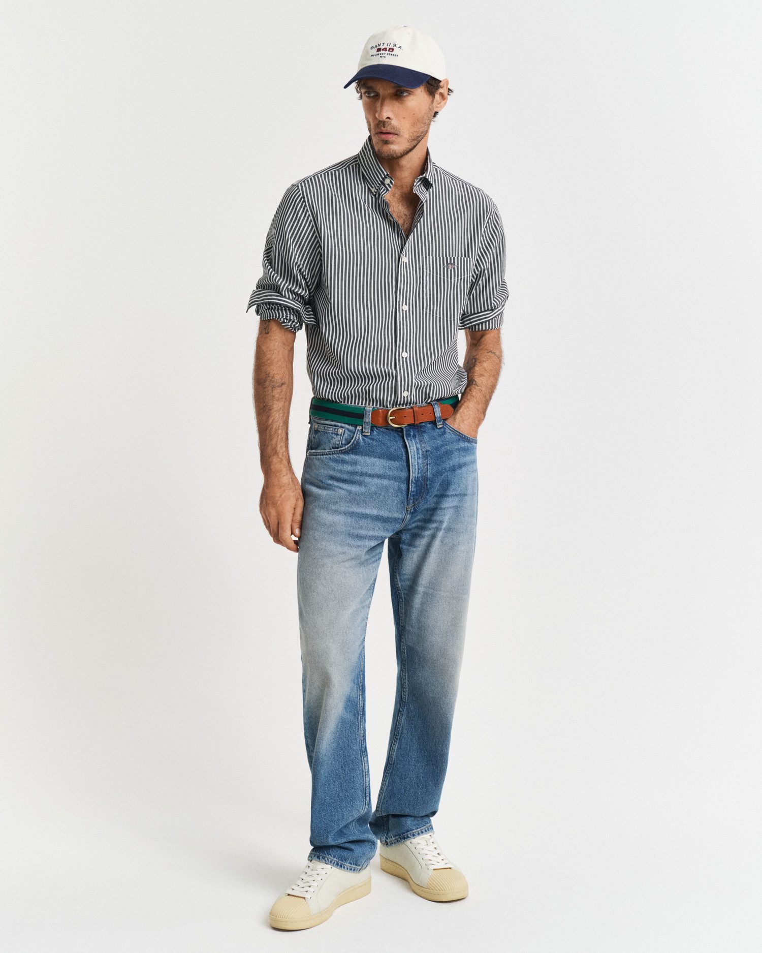 Gant Overhemd met lange mouwen REG POPLIN STRIPE SHIRT