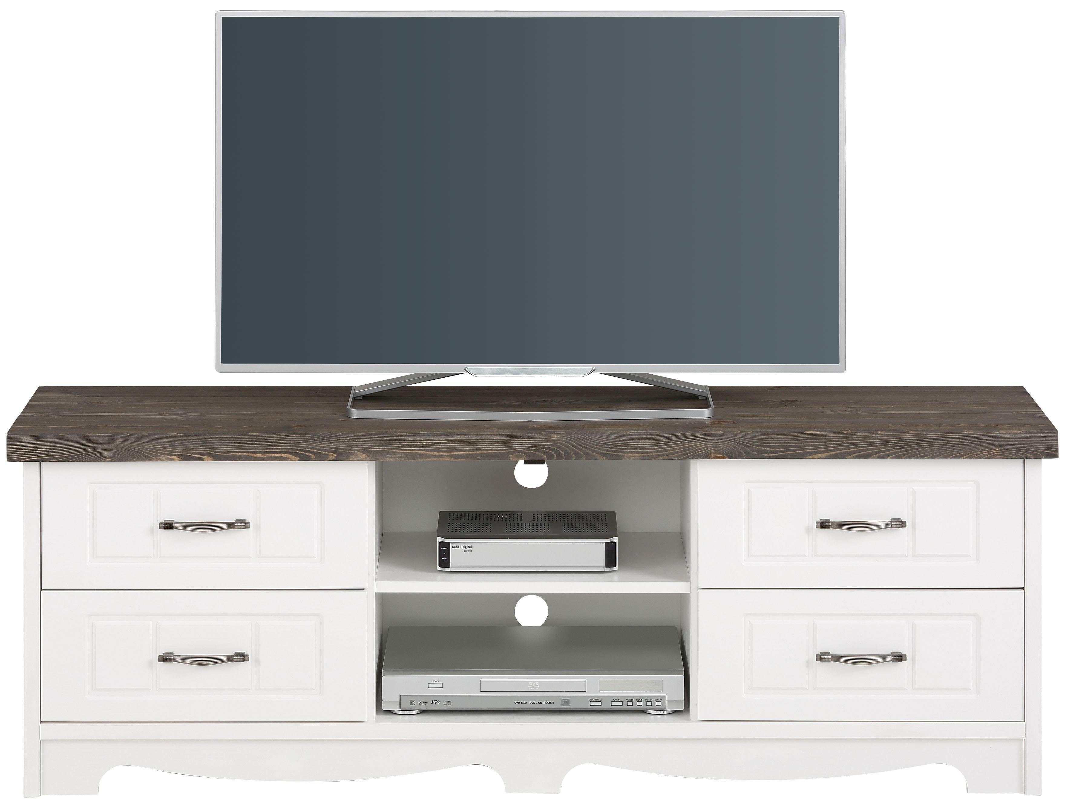 Home affaire Tv-meubel Trinidad antiek Commode, breedte 148 cm lowboards maat 148x37x53 cm wit