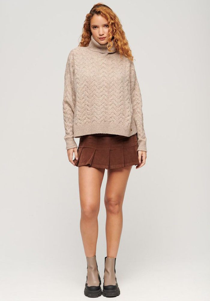 Superdry Gebreide trui LW CABLE ROLL NECK JUMPER