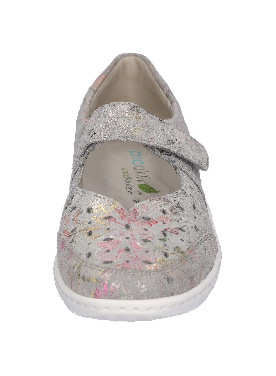 Waldläufer Ballerina's met riempje Henni , sleehak, lage schoen, comfortabele schoen met perforatie, breedte h