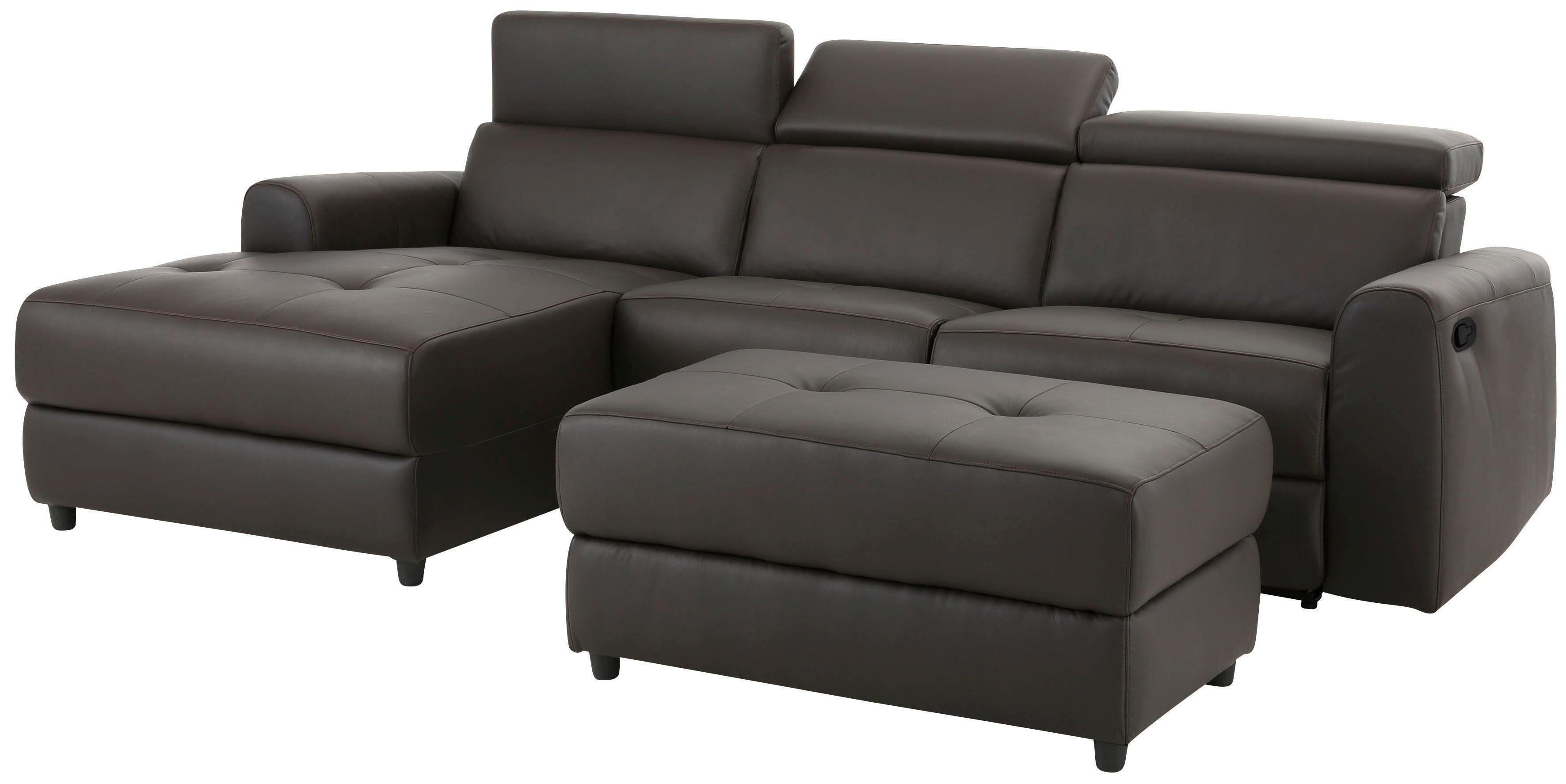 Home affaire Hoekbank Sentrano, L-vorm, 275 cm, man. of electr. relaxfunctie en usb/kopverstelling