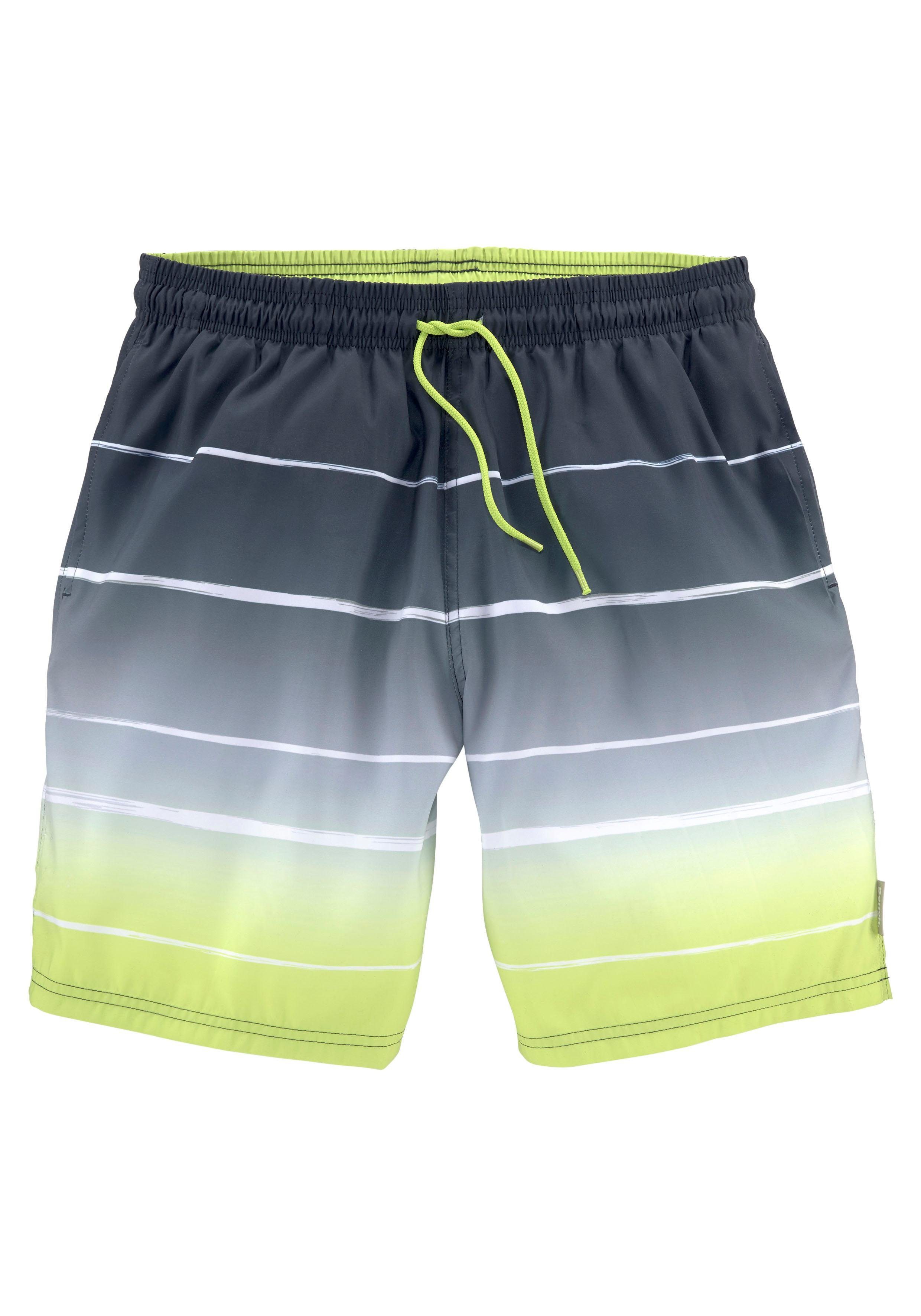 Bench. Zwemshort Sunset met trendy streepverloop