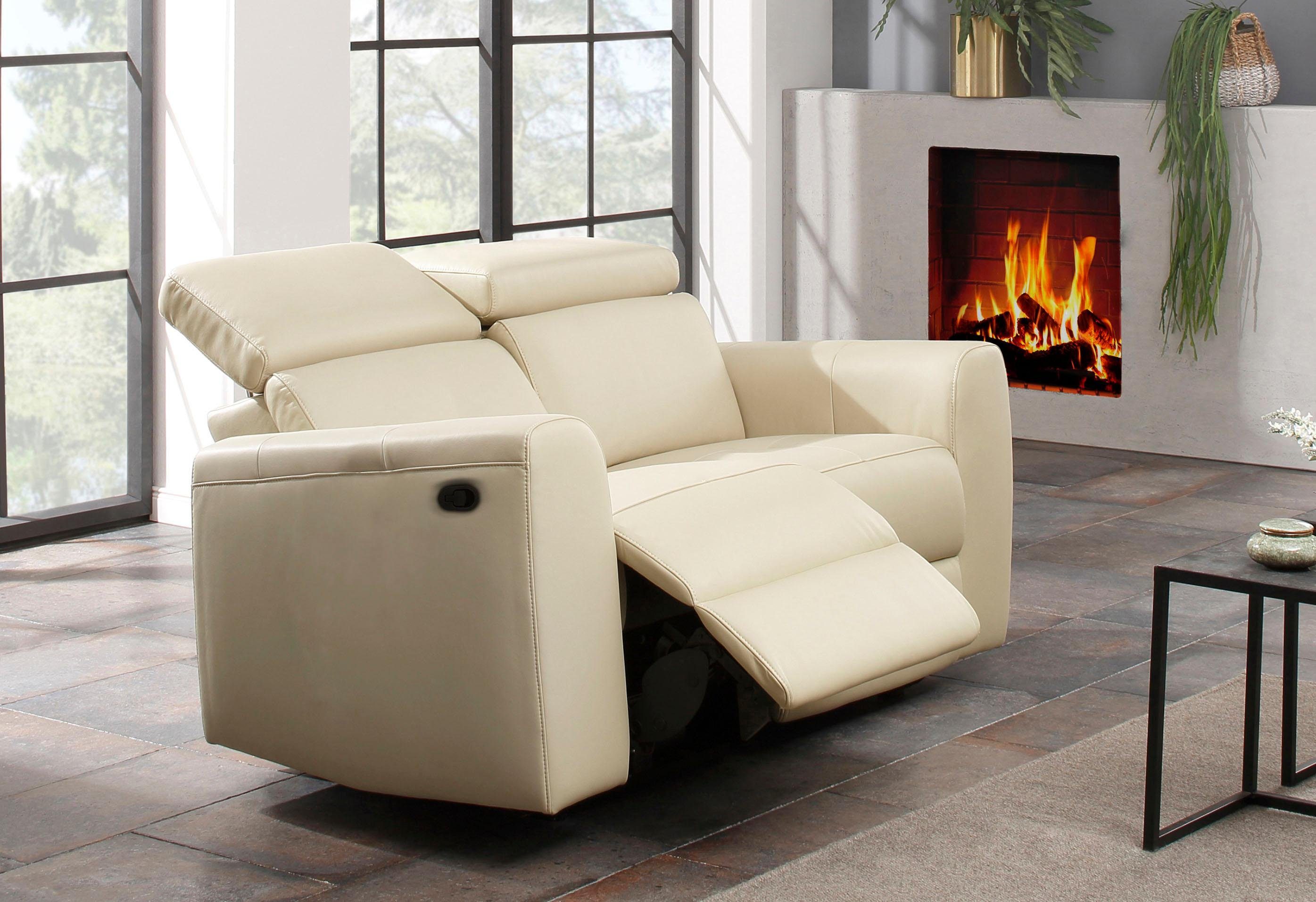 Home affaire 2-zitsbank Sentrano 152 cm, man. of electr. relaxfunctie en usb/kopverstelling