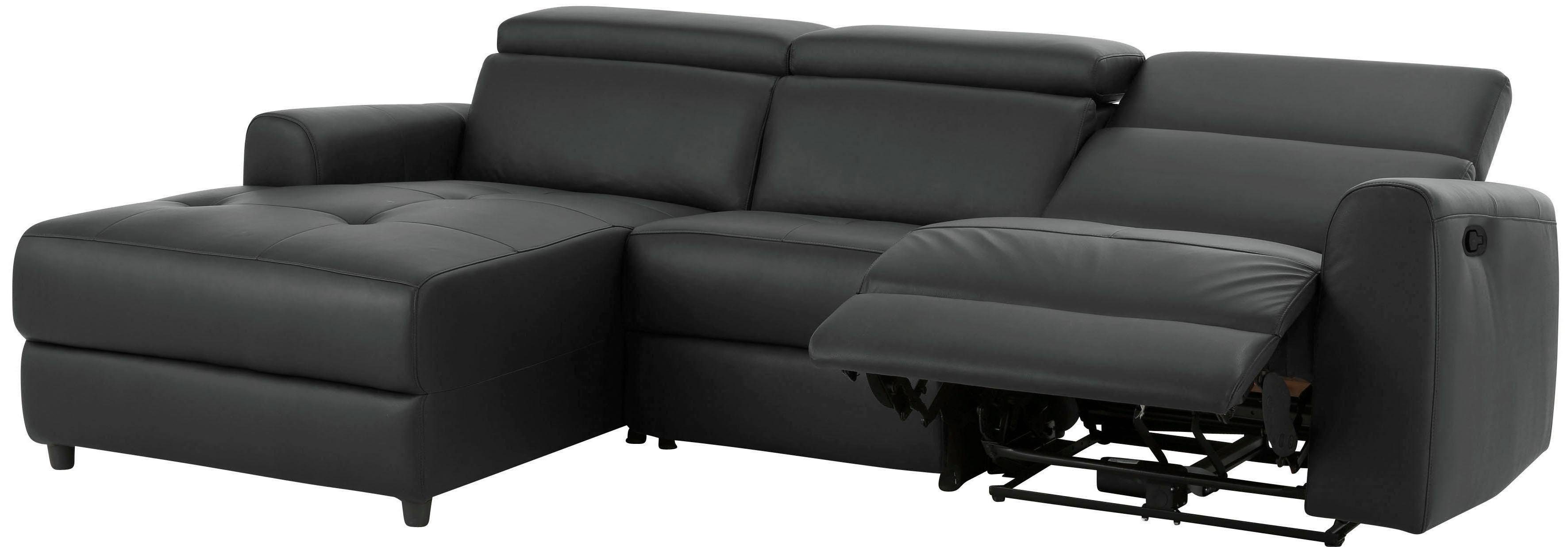 Home affaire Hoekbank Sentrano, L-vorm, 275 cm, man. of electr. relaxfunctie en usb/kopverstelling