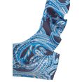 lascana bustierbikinitop boho in one-shouldermodel met ruchevolant blauw