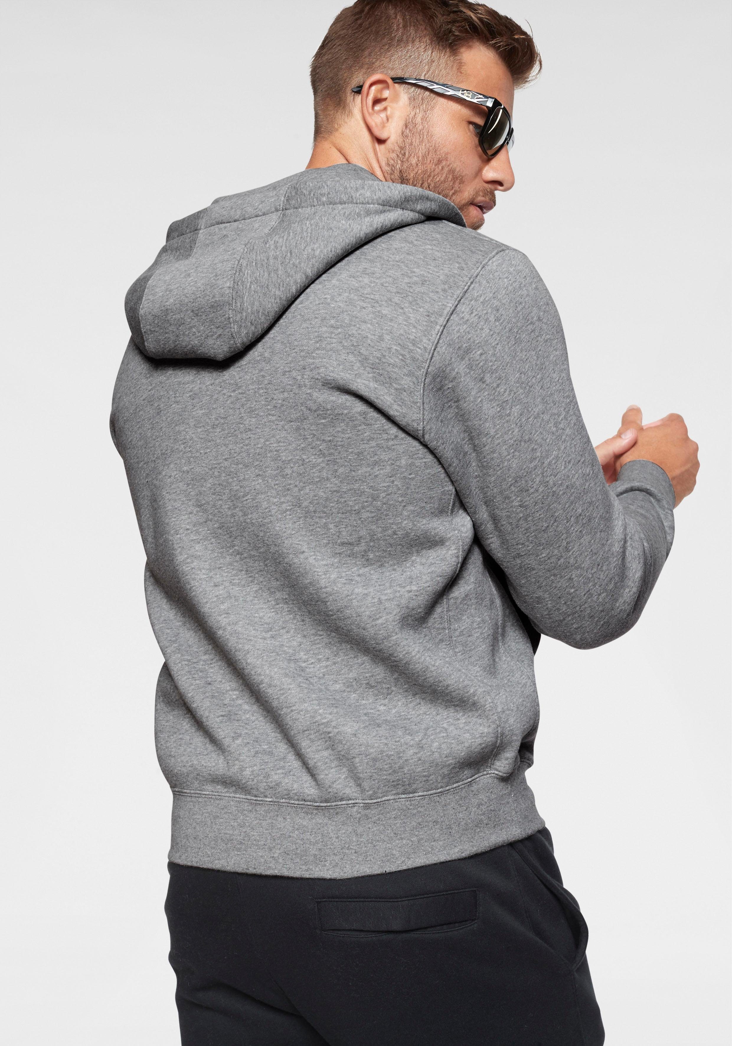 nike sportswear sweatvest club fleece men's full-zip hoodie grijs