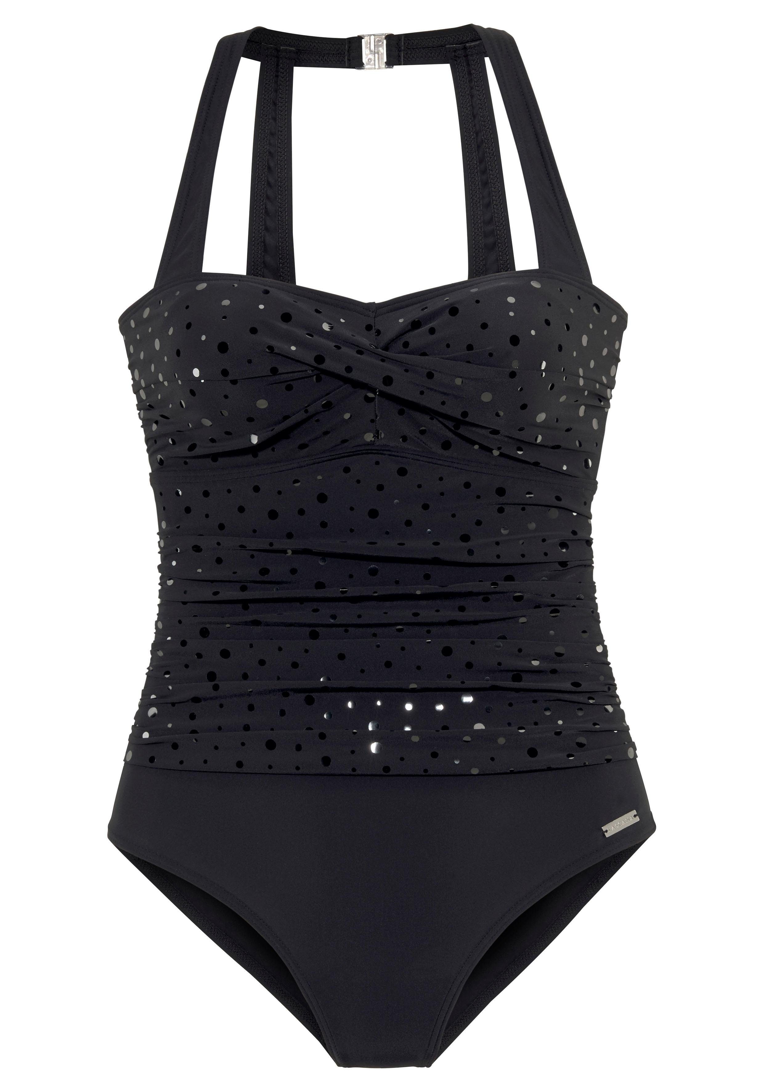 Lascana Badpak met pailletten-look en modellerend effect