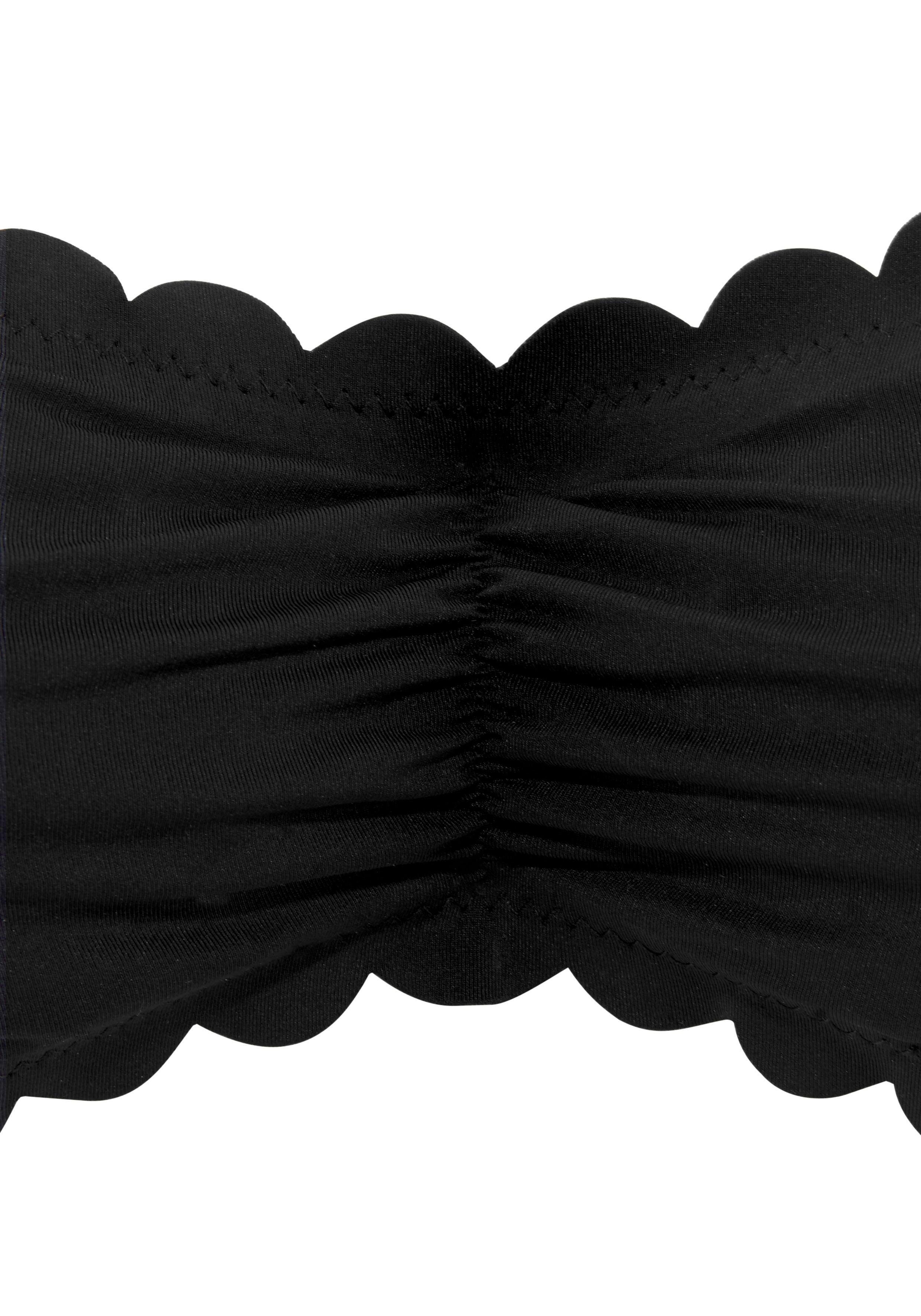 Lascana Bandeau-bikinitop Scallop met gelaserd schulprandje