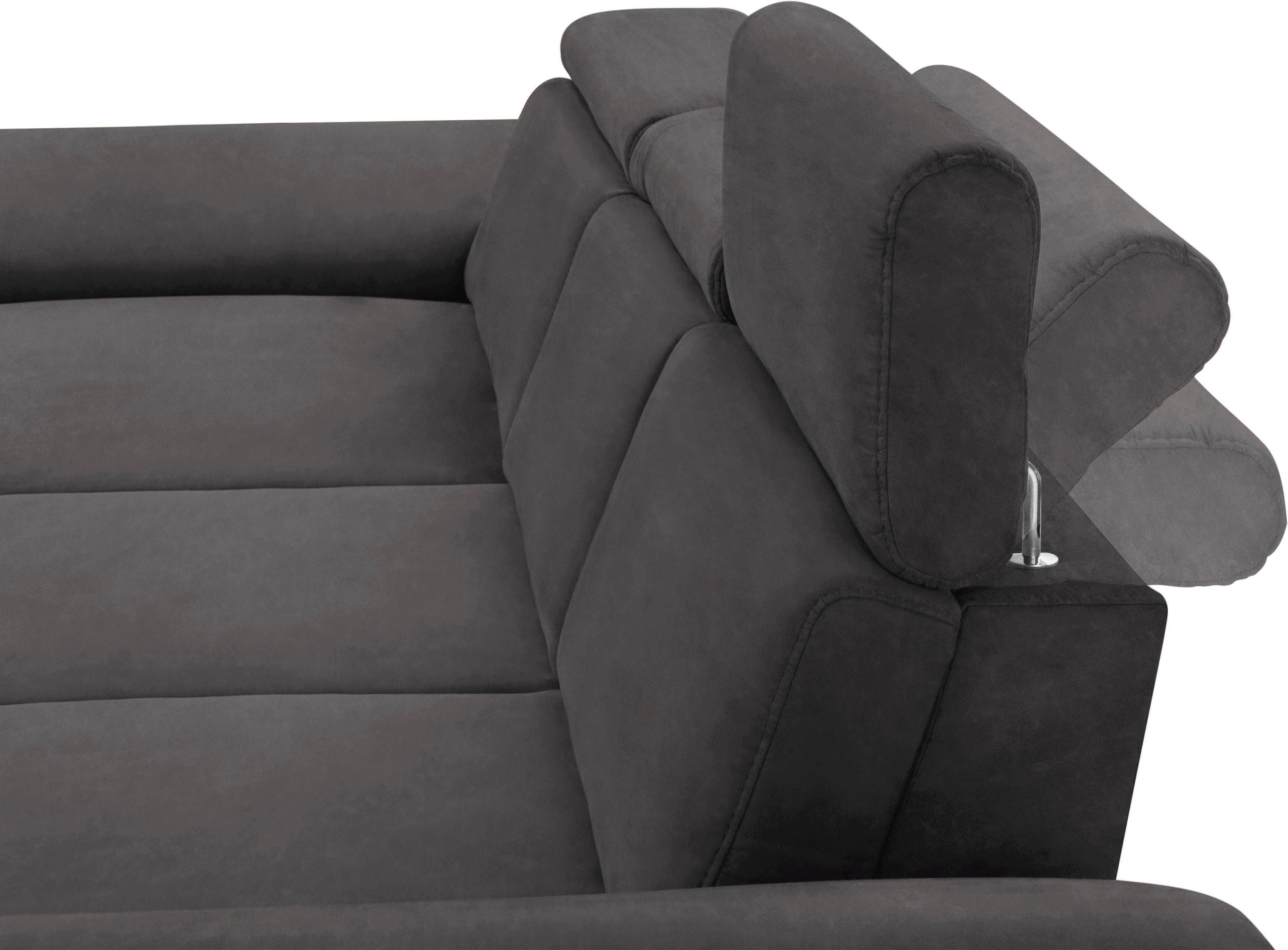 sit&more Hoekbank Scorpio L-vorm inclusief zitdiepteverstelling, naar keuze met verstelbaar hoofdeind