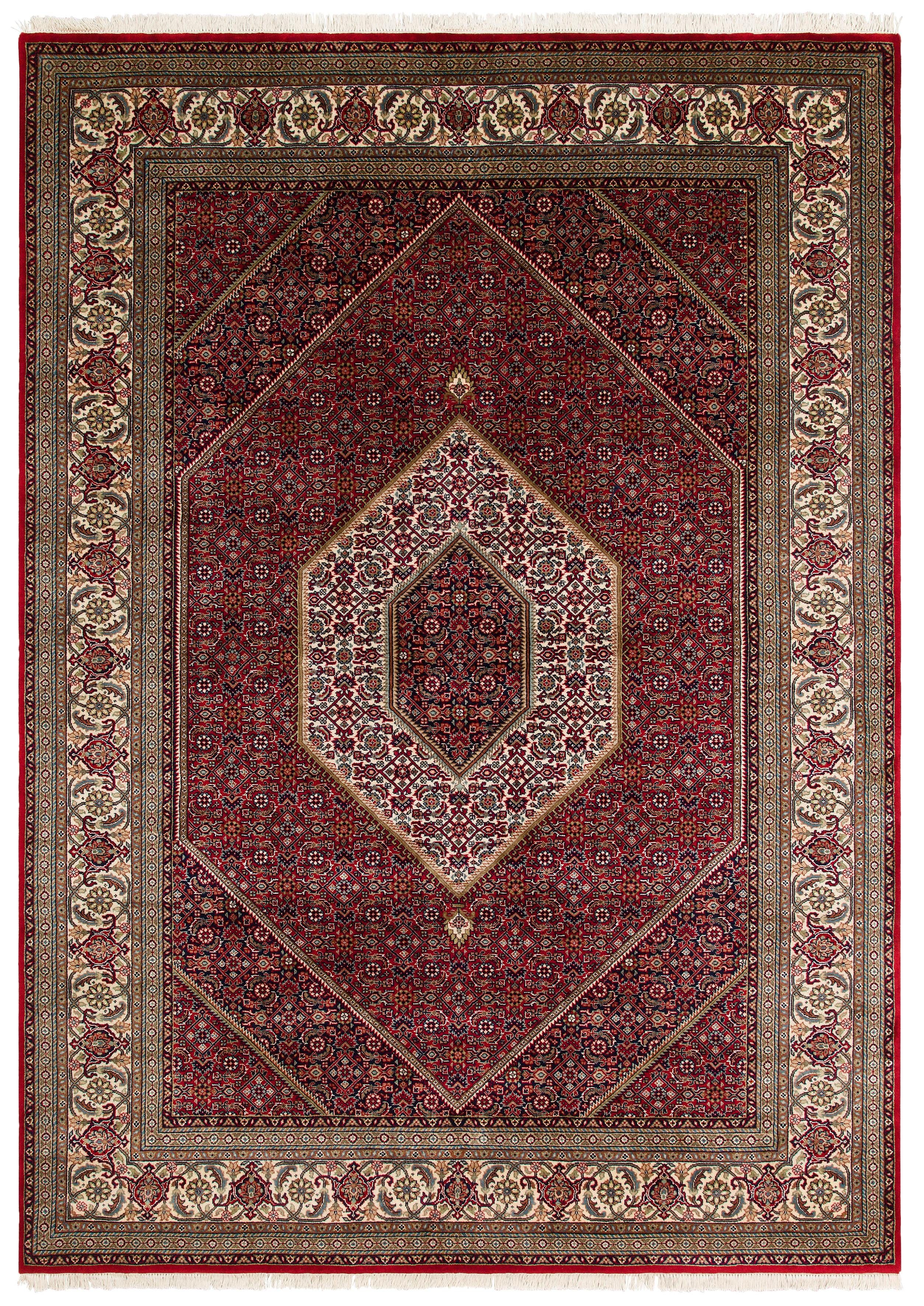 my home Oosters tapijt Chandra met de hand geknoopt, 80% scheerwol, 20% zijde, met franje