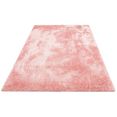 home affaire hoogpolig vloerkleed malin shaggy in unikleuren, licht glanzend en bijzonder zacht door microvezel, woonkamer roze