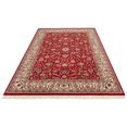 delavita oosters tapijt aras met de hand geknoopt, met franje, woonkamer rood