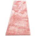 home affaire hoogpolige loper malin shaggy, unikleurig, licht glanzend, bijzonder zacht door microvezel roze