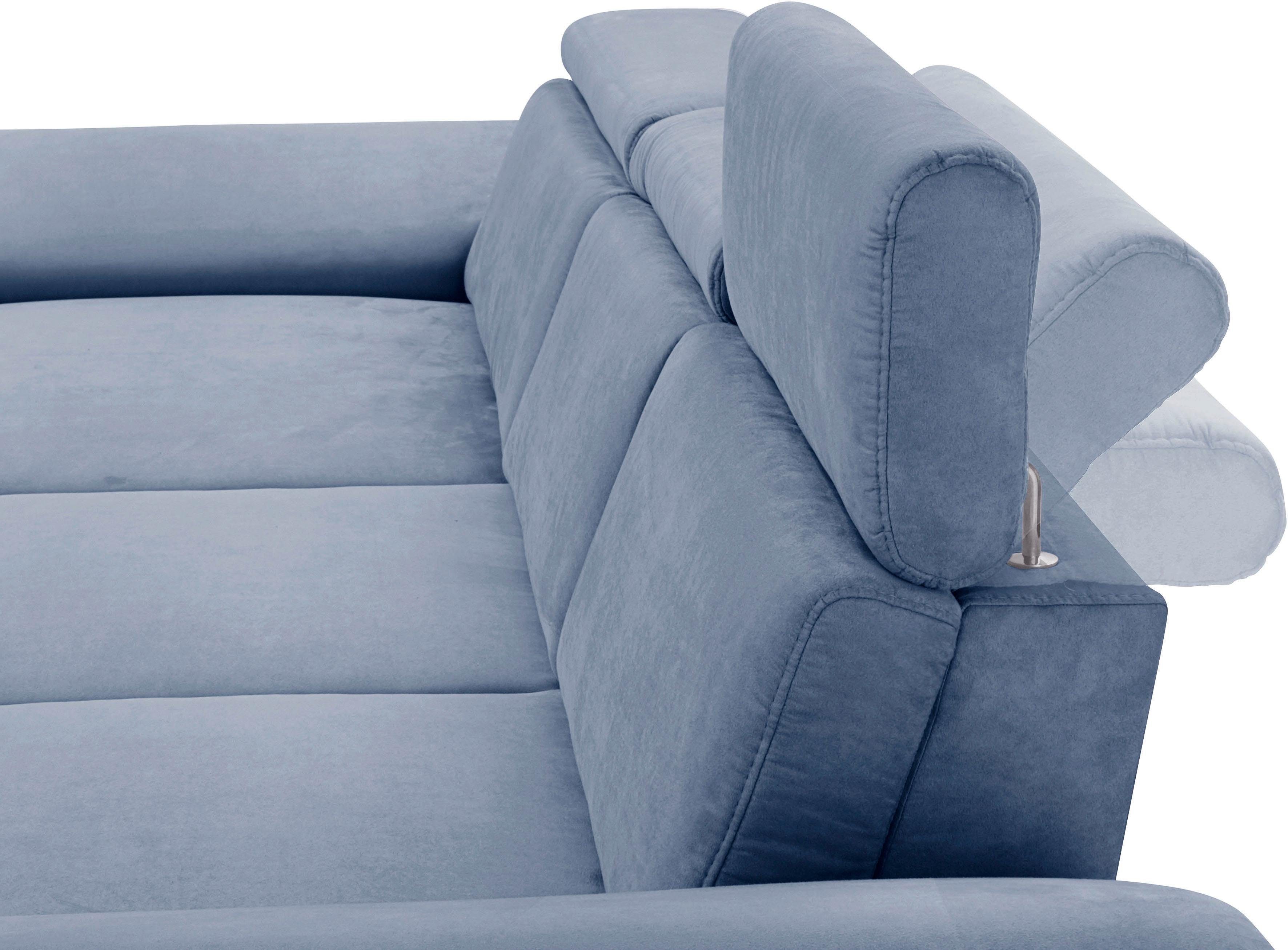 sit&more Hoekbank Scorpio L-vorm inclusief zitdiepteverstelling, naar keuze met verstelbaar hoofdeind