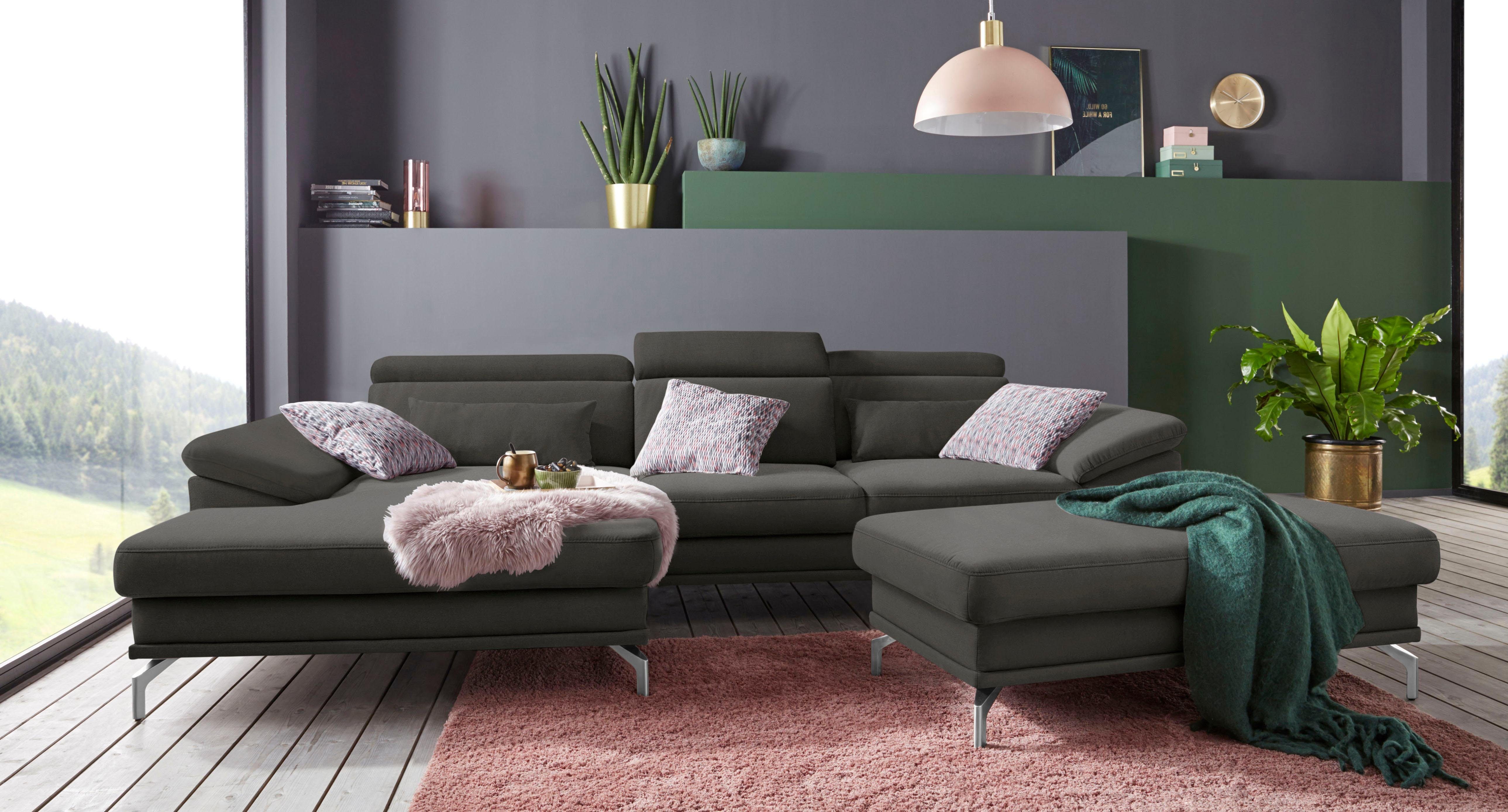 sit&more Hoekbank Scorpio L-vorm inclusief zitdiepteverstelling, naar keuze met verstelbaar hoofdeind