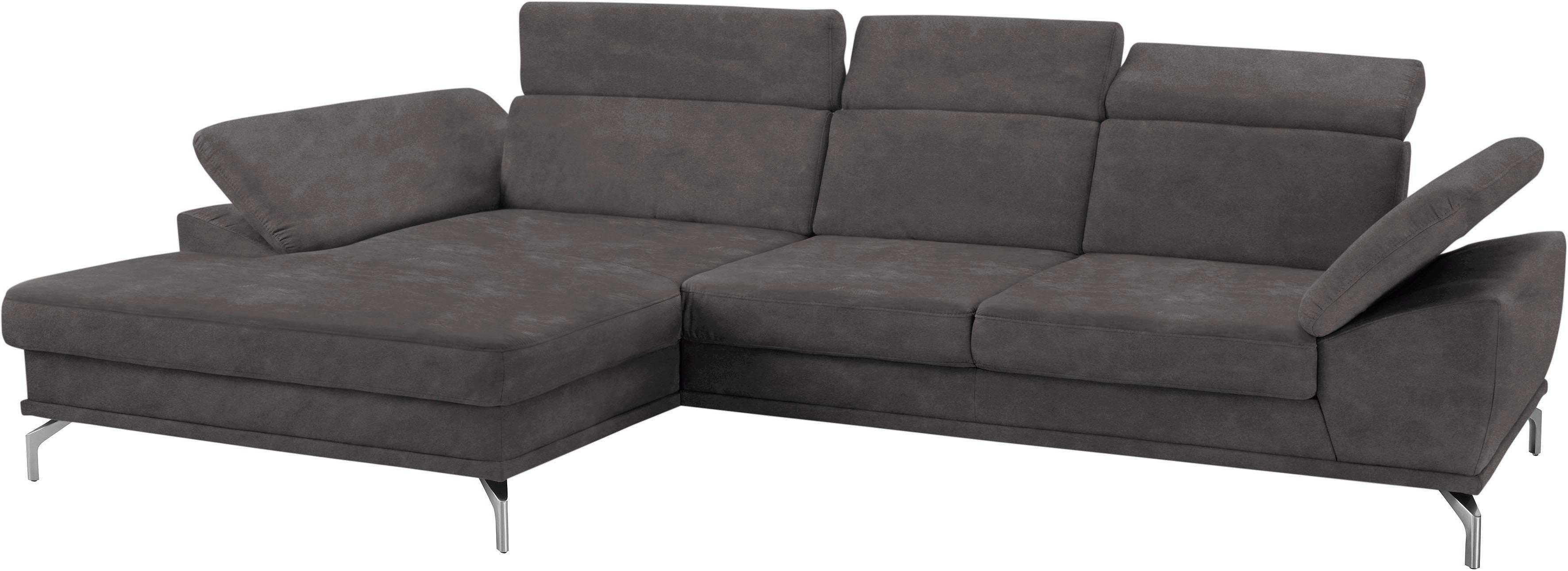 sit&more Hoekbank Scorpio L-vorm inclusief zitdiepteverstelling, naar keuze met verstelbaar hoofdeind