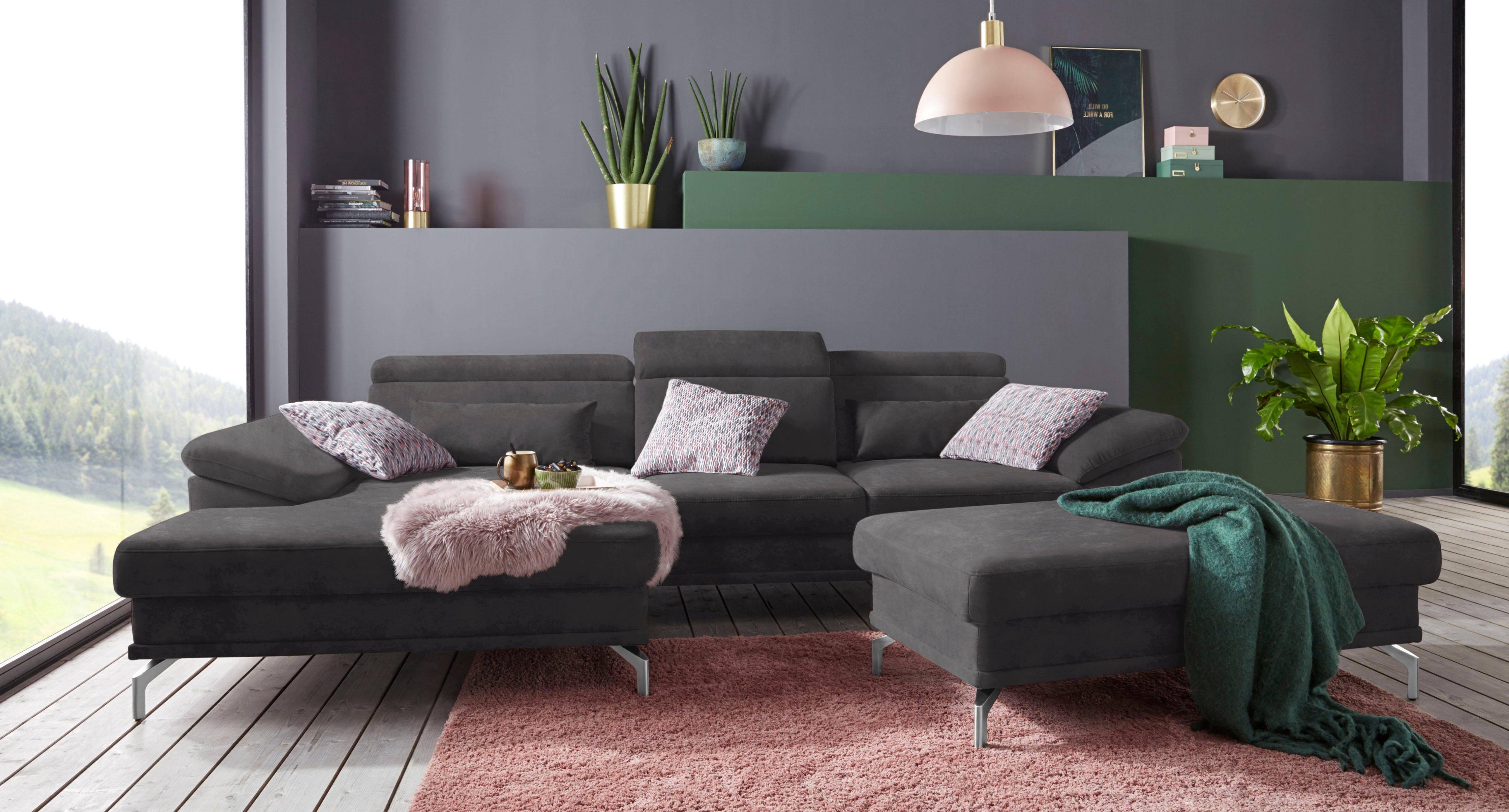 sit&more Hoekbank Scorpio L-vorm inclusief zitdiepteverstelling, naar keuze met verstelbaar hoofdeind