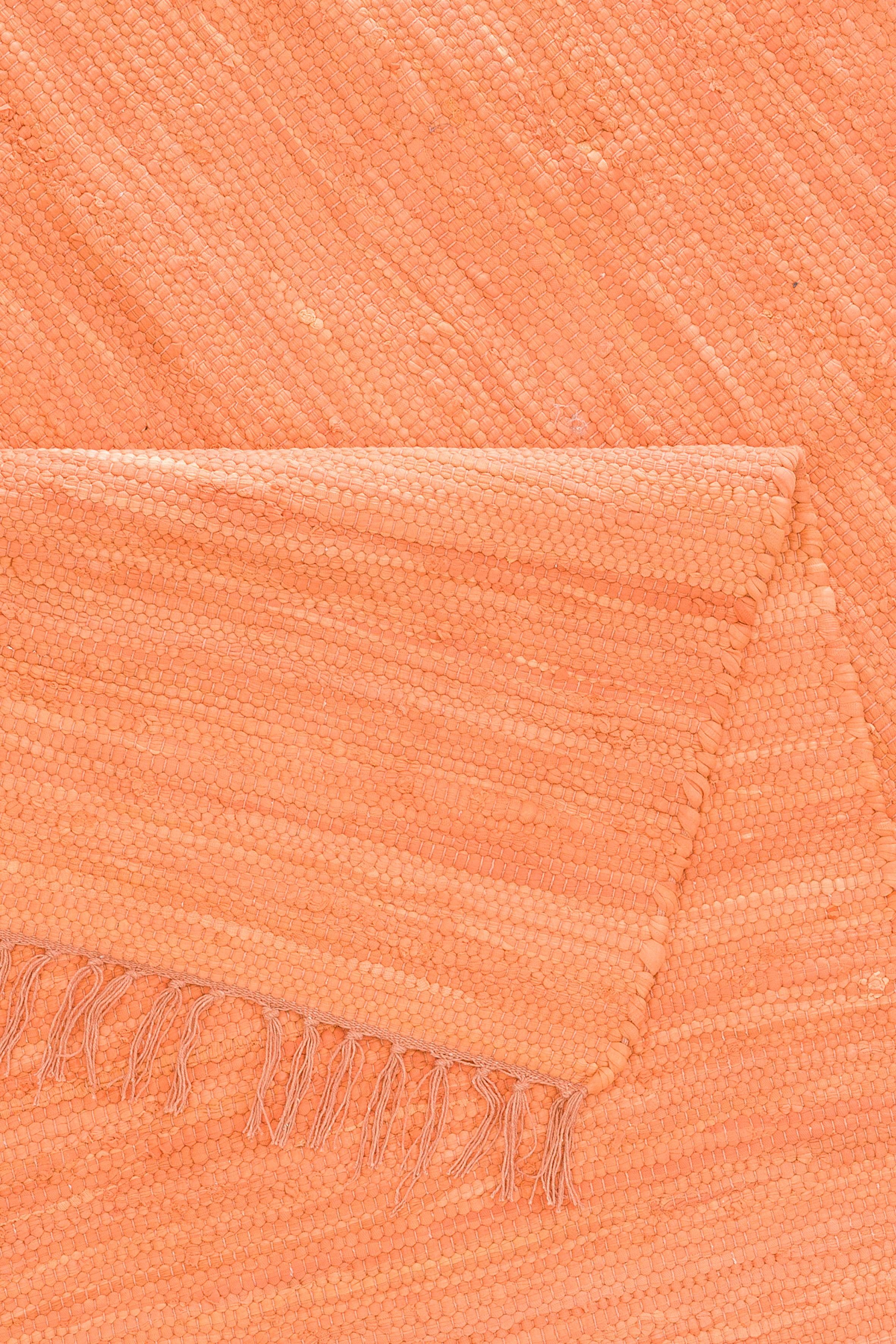 my home Vloerkleed Ares Uni kleuren, handgeweven, met franjes, puur katoen, wasbaar