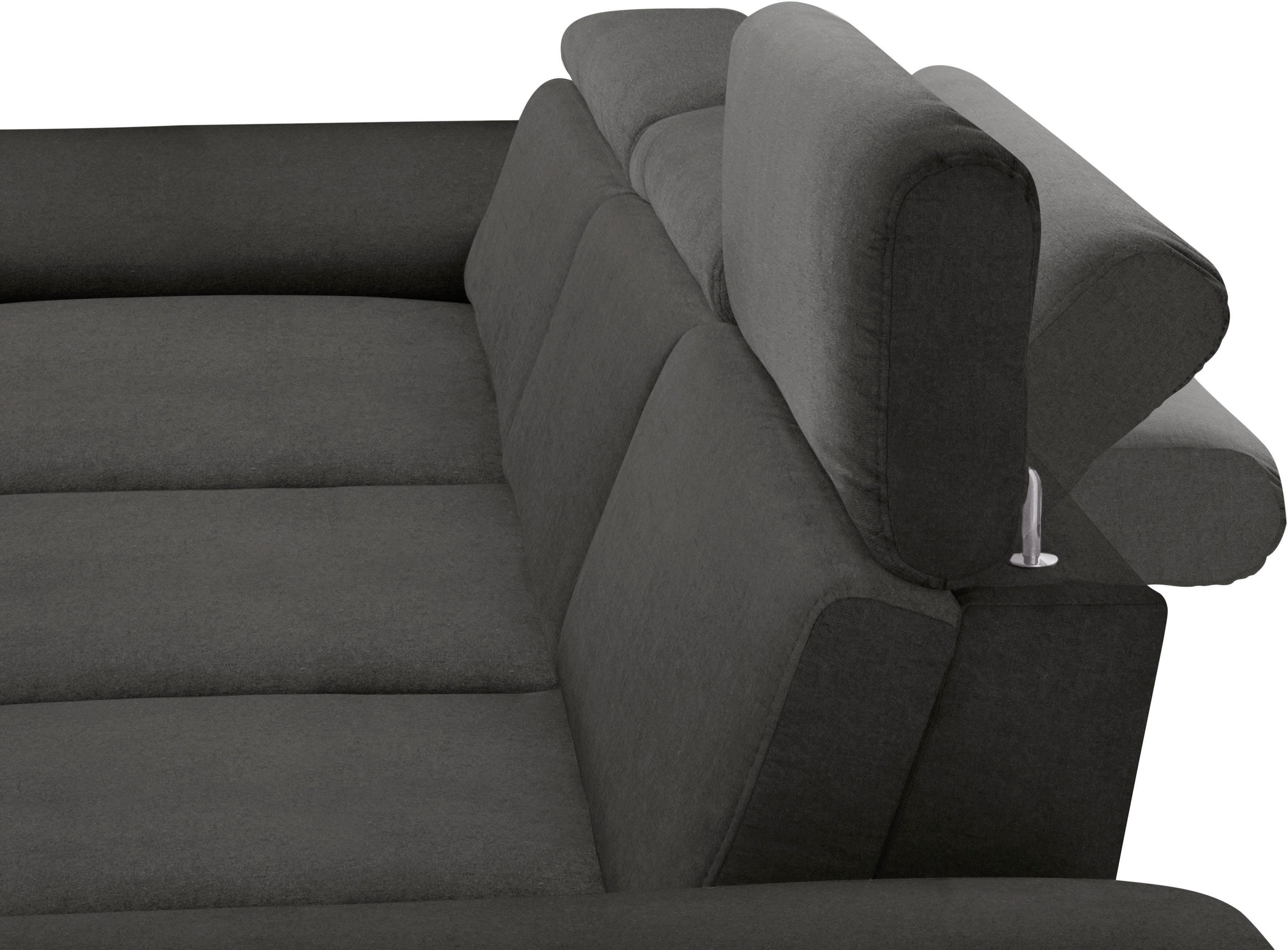 sit&more Hoekbank Scorpio L-vorm inclusief zitdiepteverstelling, naar keuze met verstelbaar hoofdeind