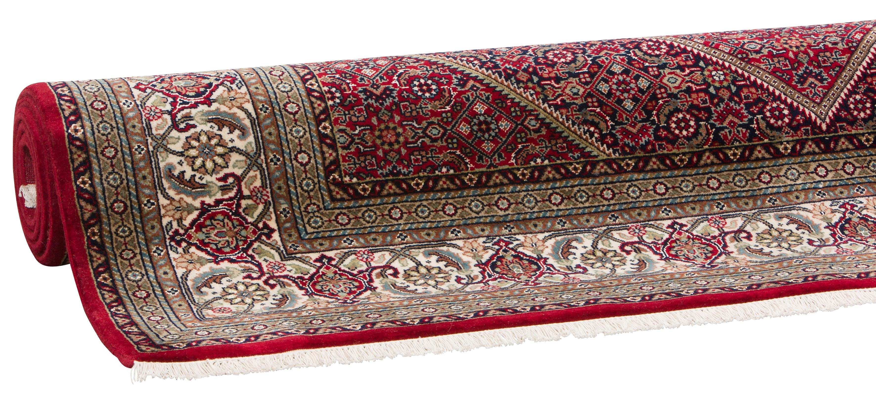 my home Oosters tapijt Chandra met de hand geknoopt, 80% scheerwol, 20% zijde, met franje