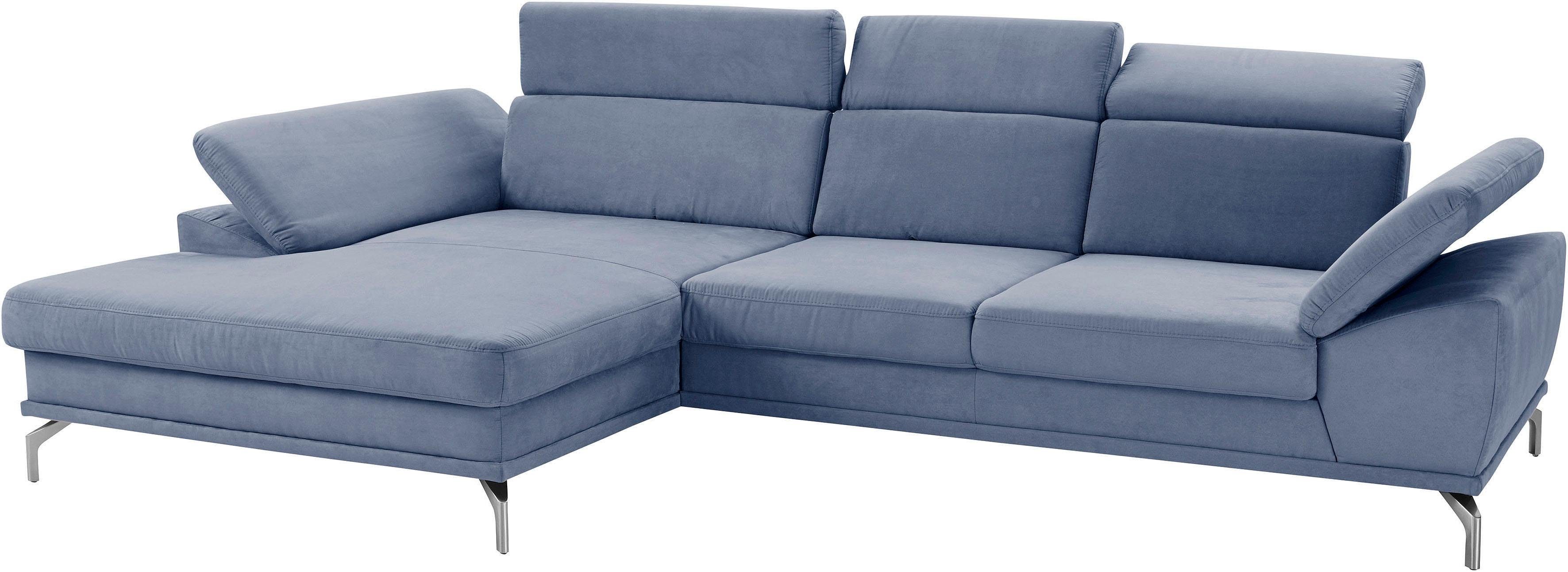 sit&more Hoekbank Scorpio L-vorm inclusief zitdiepteverstelling, naar keuze met verstelbaar hoofdeind