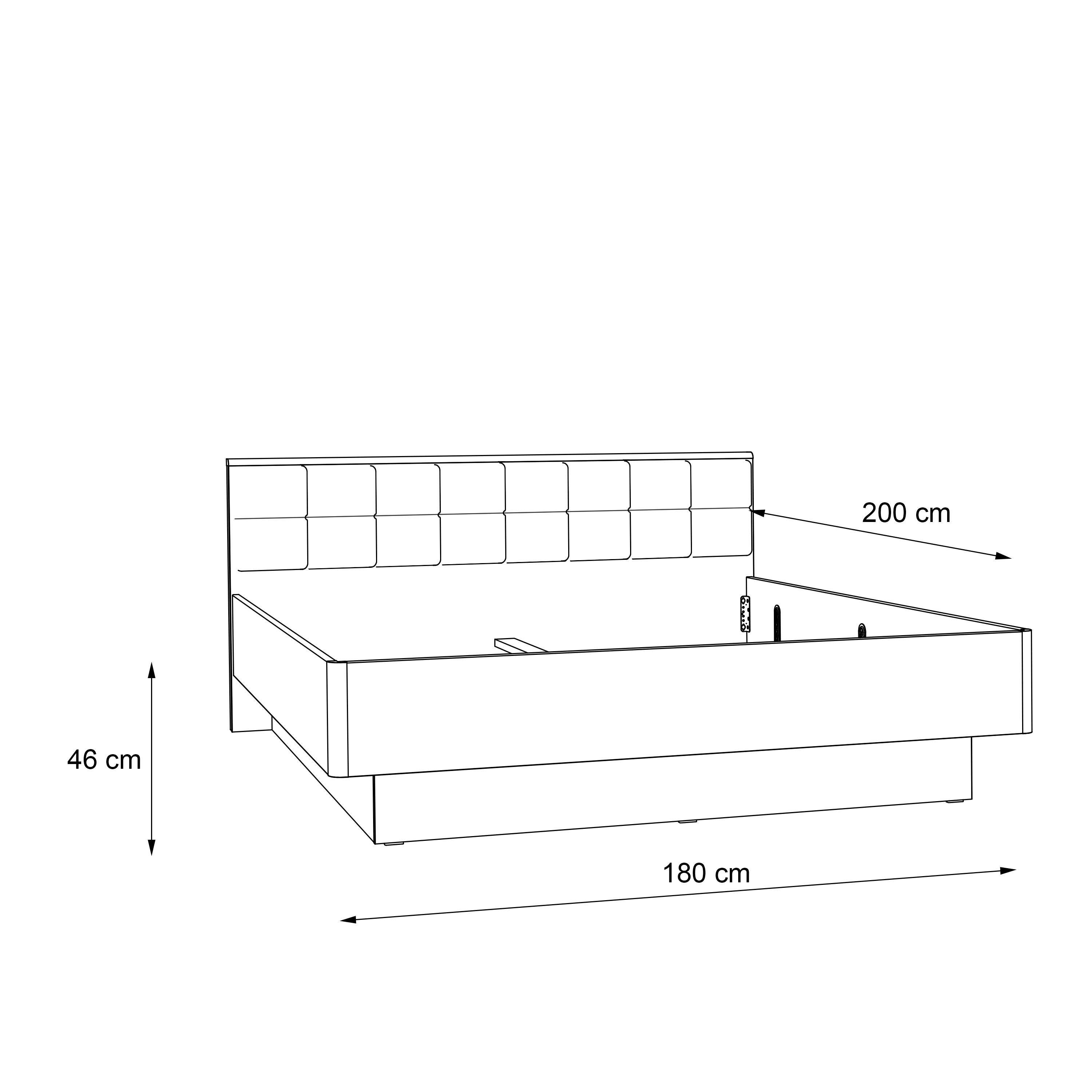 FORTE Futonbed Clif, Bedopstelling, Old – Hout Vintage, Betonnen Uiterlijk Donkergrijs