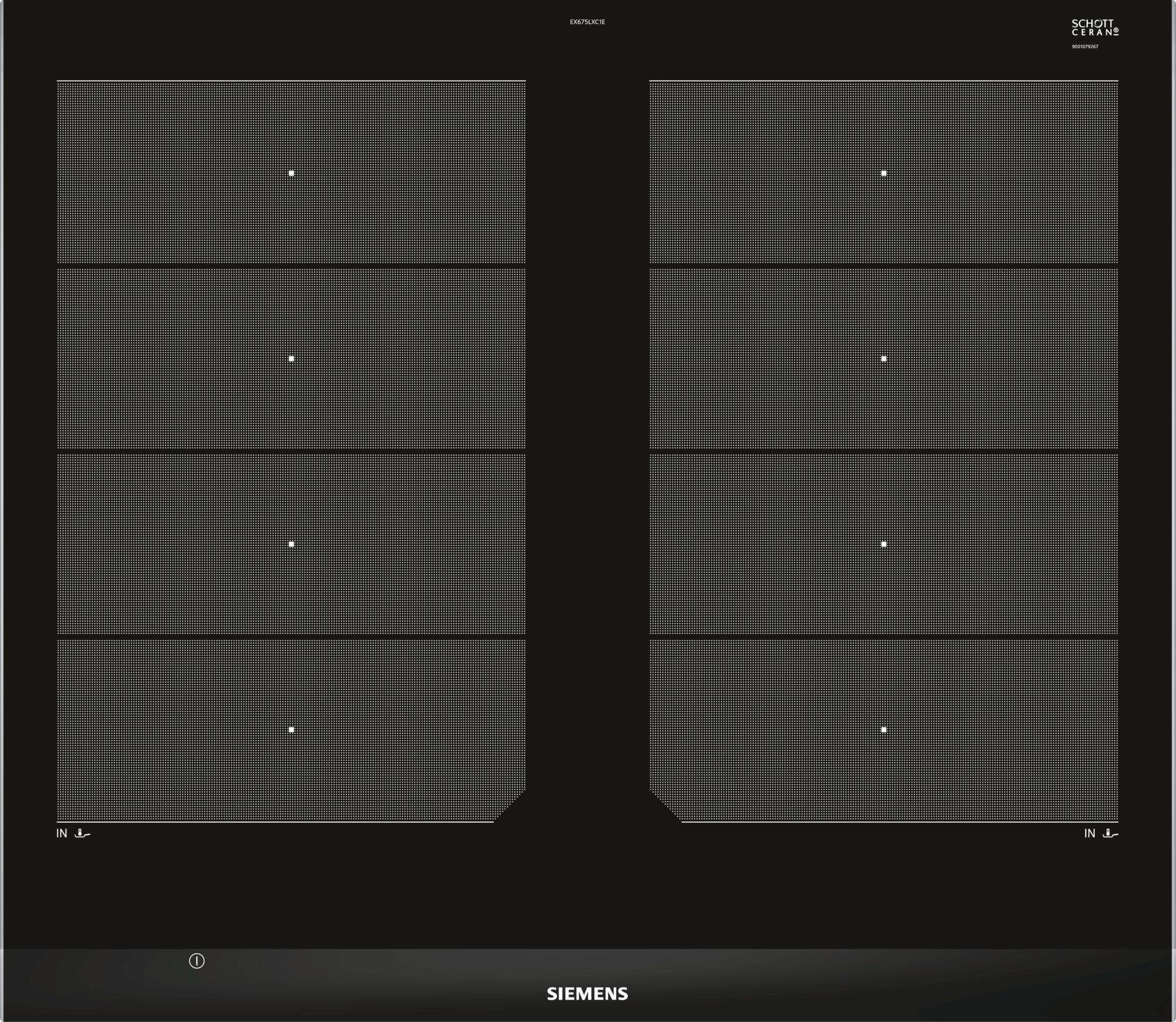 SIEMENS Flex-inductiekookplaat van SCHOTT CERAN® EX675LXC1E