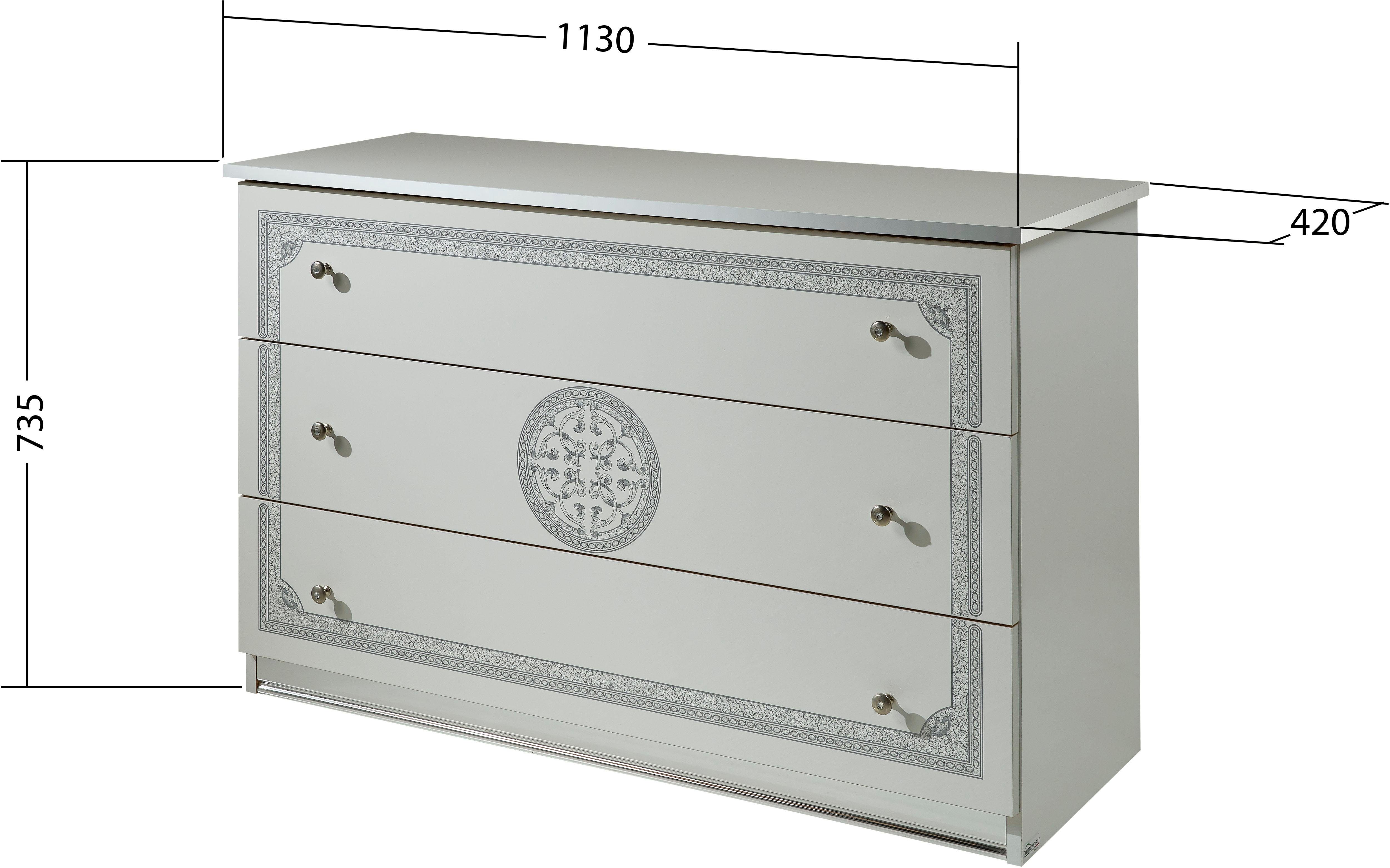 INOSIGN Ladekast Greta, aus FSC-zertifiziertem Holzwerkstoff mit Dekor im Klassikstil Breedte 113 cm