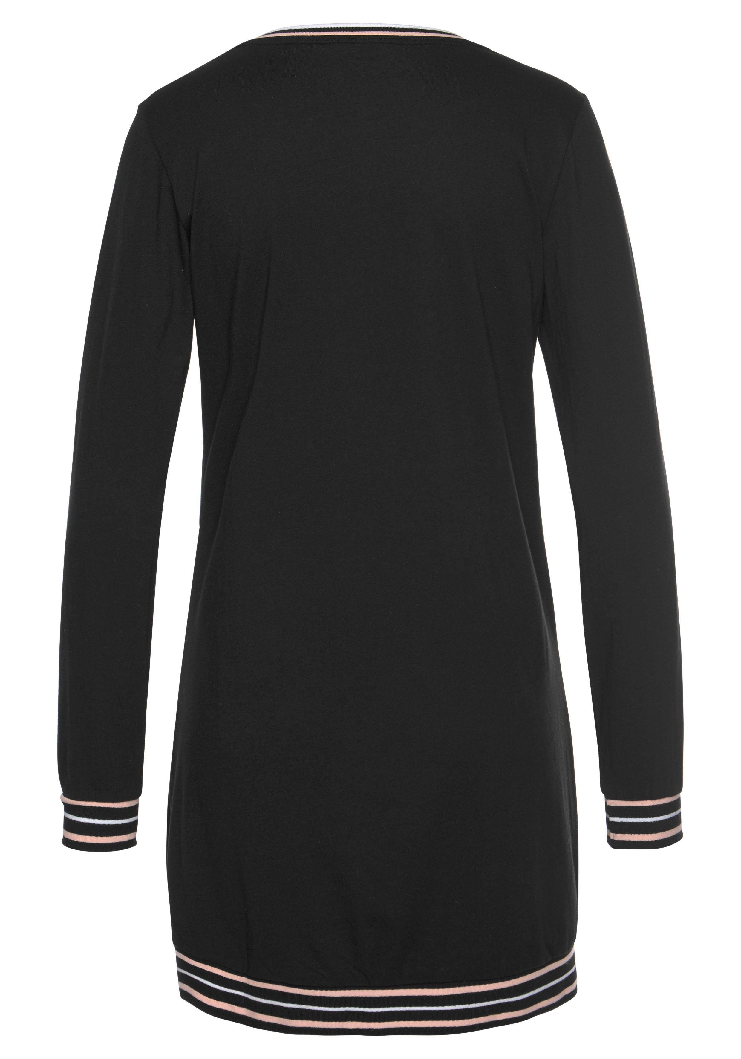 s.Oliver RED LABEL Beachwear Nachthemd met ribtricotboorden