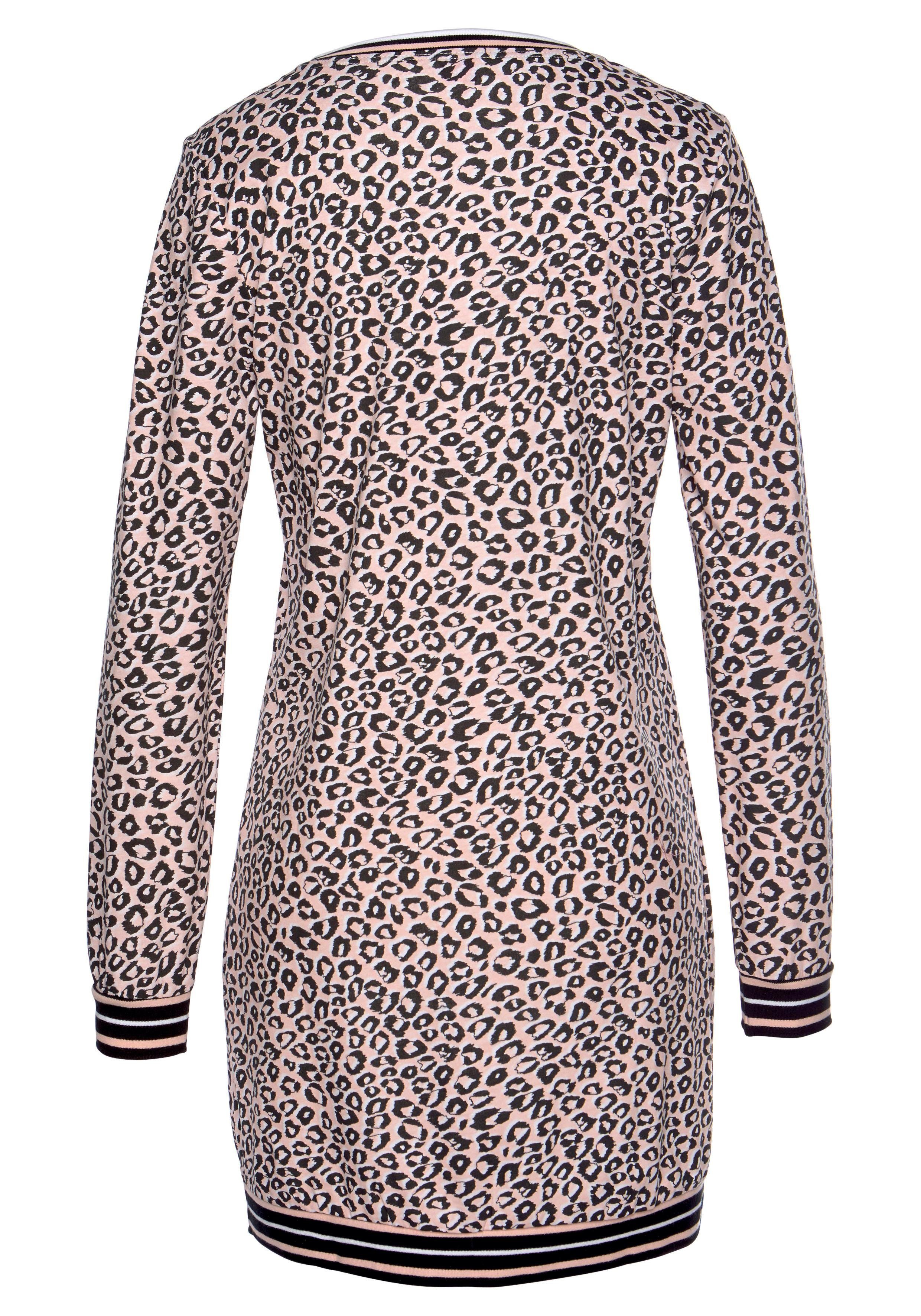 s.Oliver RED LABEL Beachwear Nachthemd met luipaardprint all-over