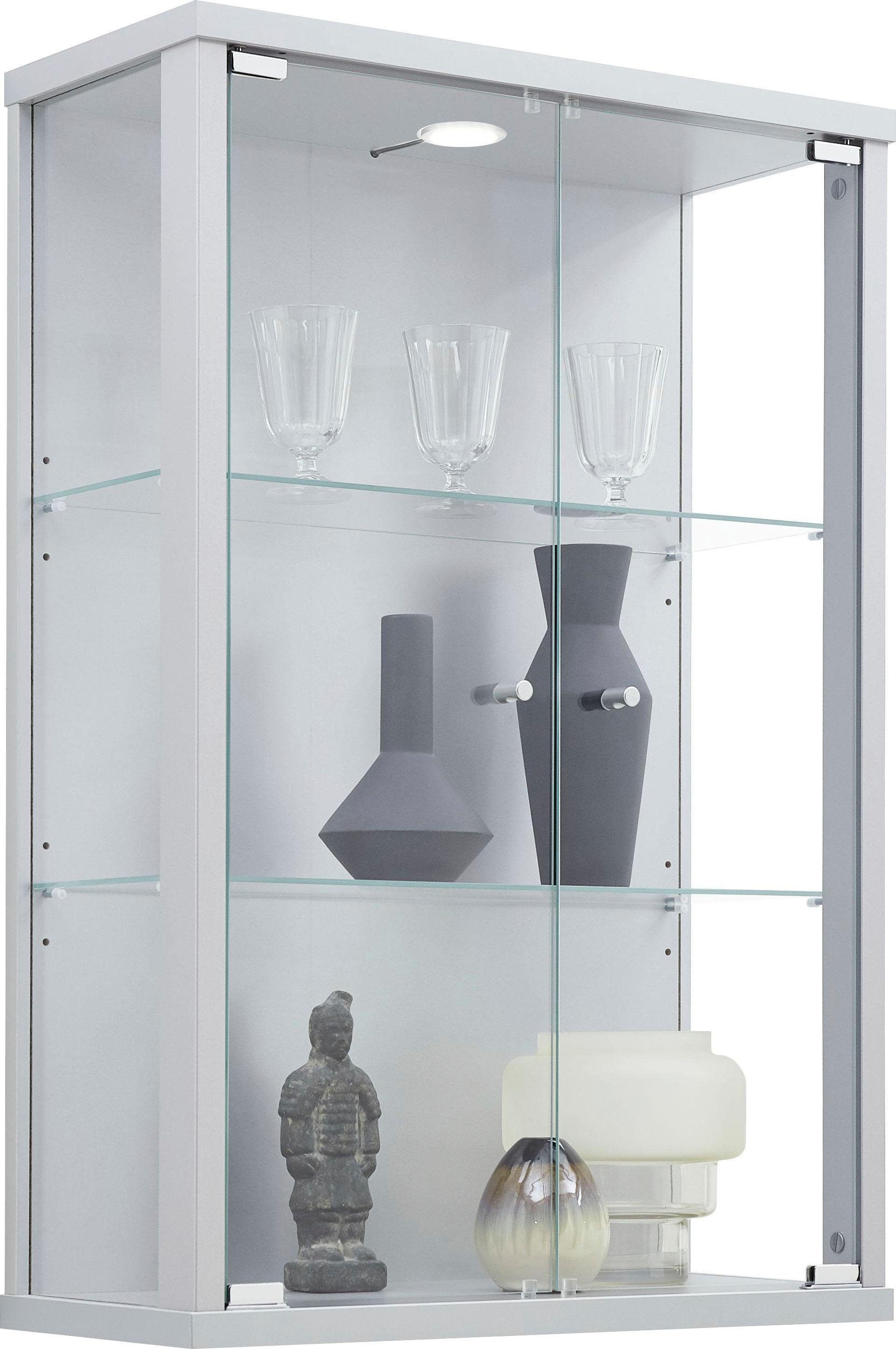 fif möbel Vitrinekast OPTIMA Hangvitrine/glasvitrine 2x glazen deur, perfect voor verzamelaars,...