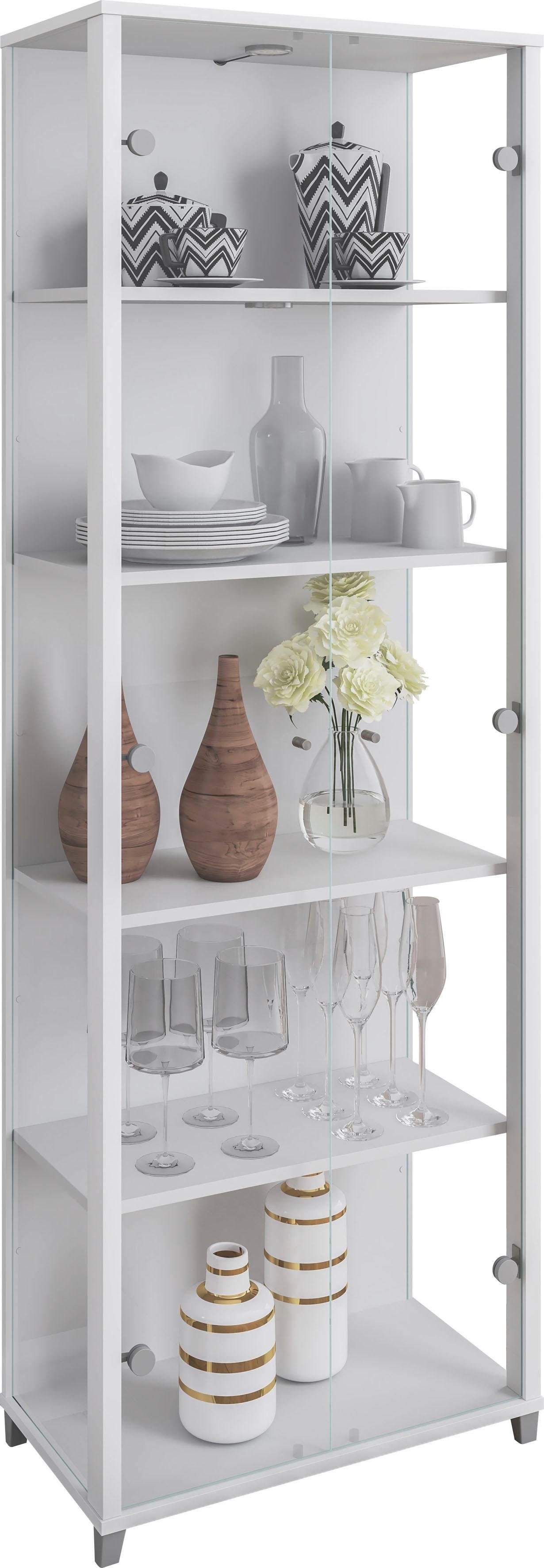 fif möbel Vitrinekast OPTIMA Standvitrine, vitrinekast, glazen vitrine, verzamelvitrine