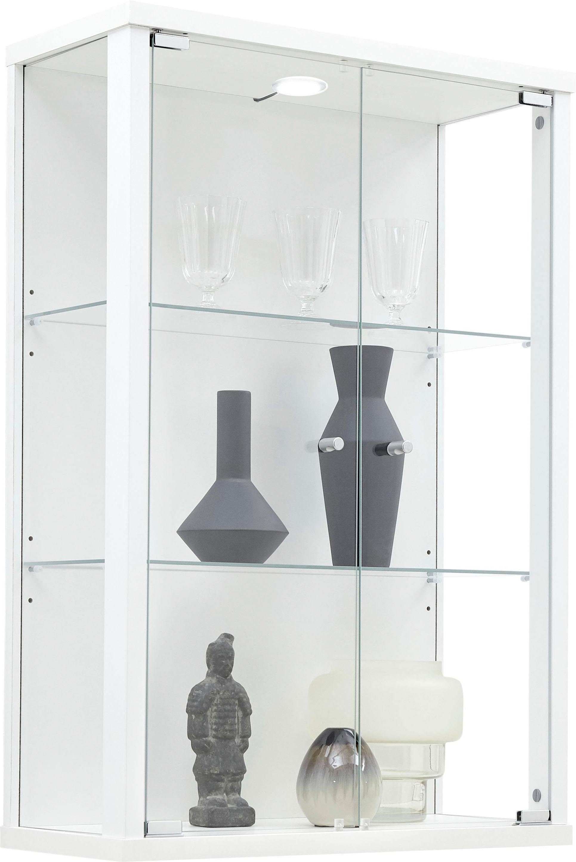 fif möbel Vitrinekast OPTIMA Hangvitrine/glasvitrine 2x glazen deur, perfect voor verzamelaars, verzamelvitrine