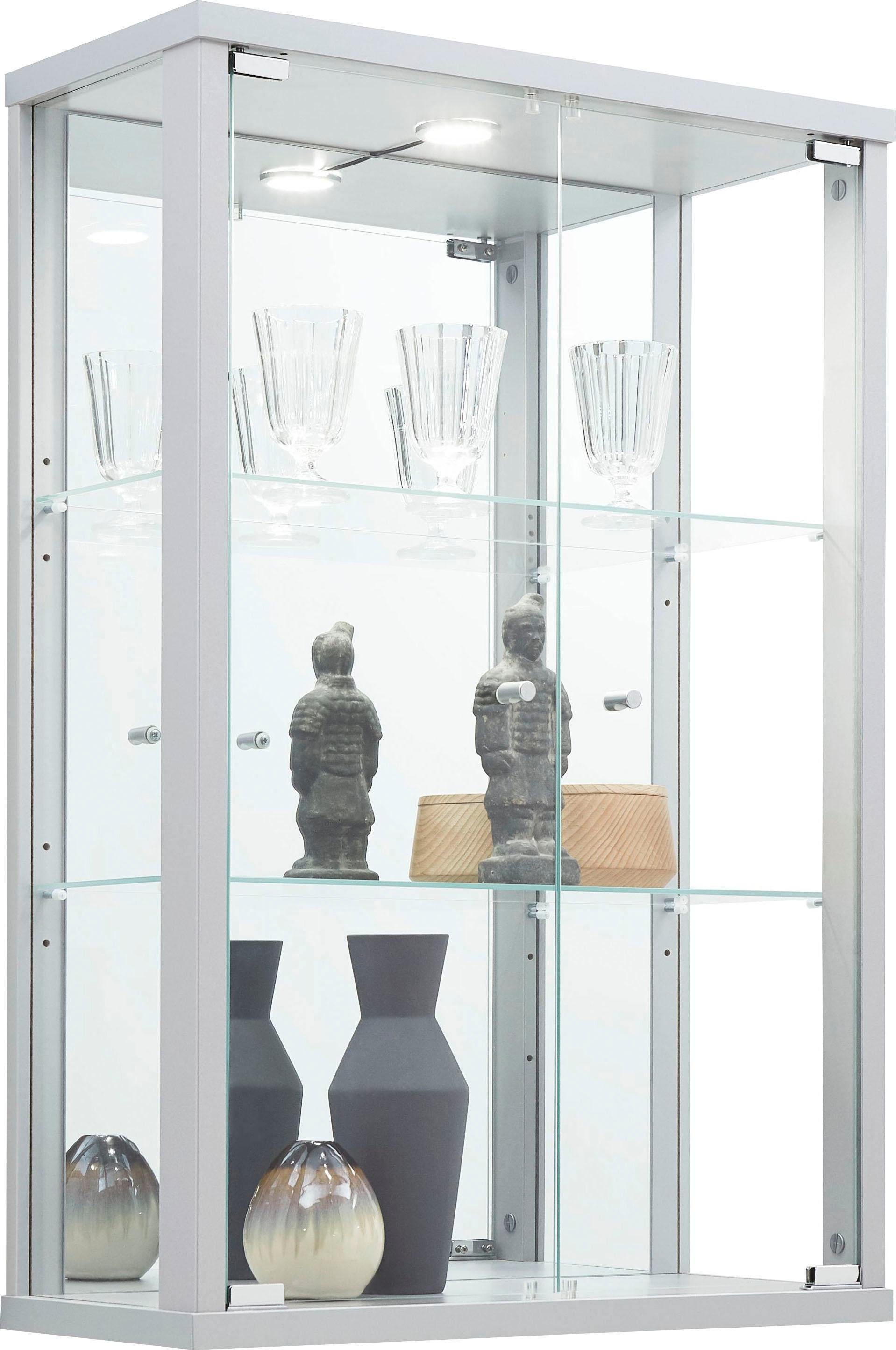 fif möbel Vitrinekast OPTIMA Hangvitrine/glasvitrine 2x glazen deur, perfect voor verzamelaars,...