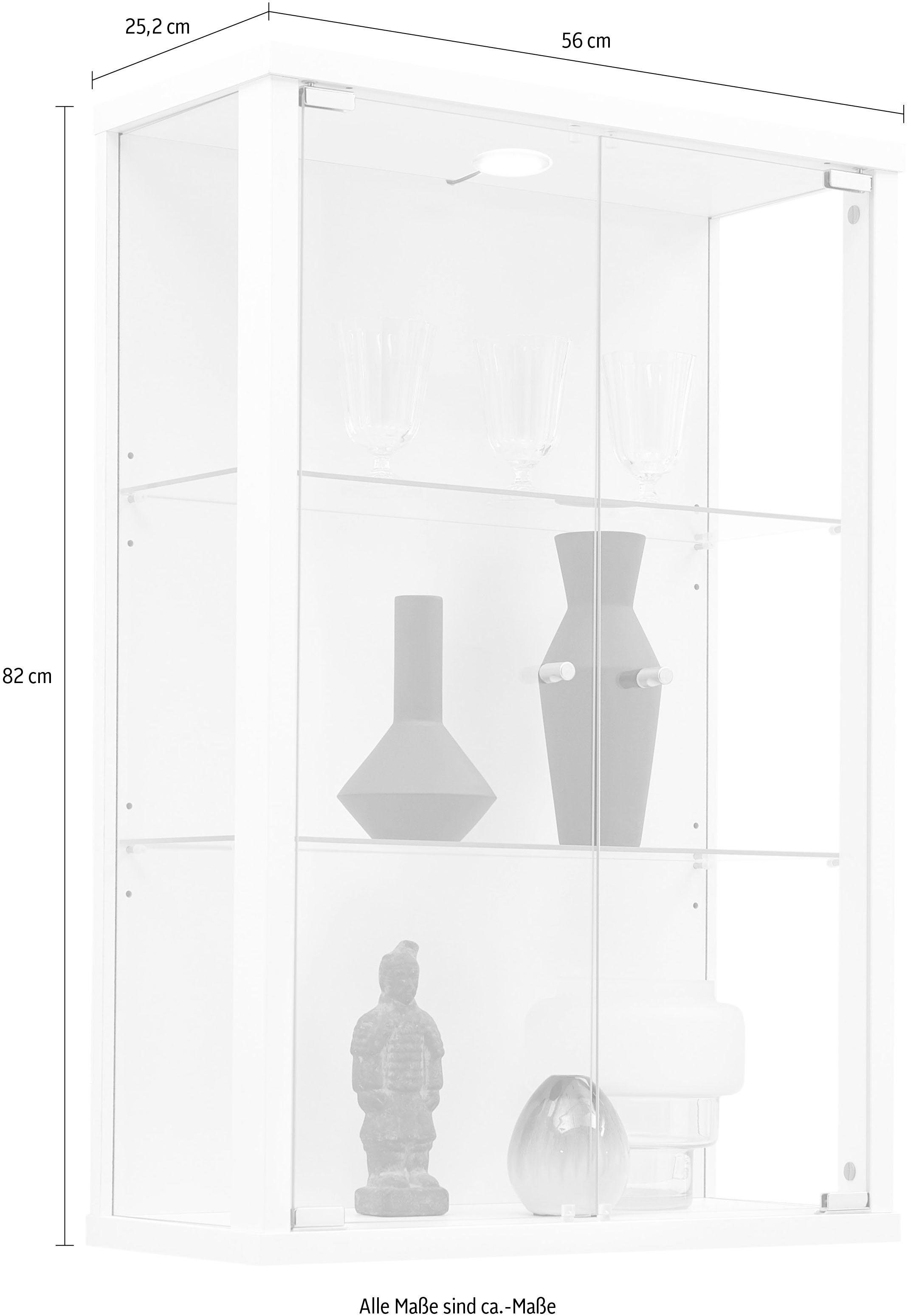 fif möbel Vitrinekast OPTIMA Hangvitrine/glasvitrine 2x glazen deur, perfect voor verzamelaars, verzamelvitrine