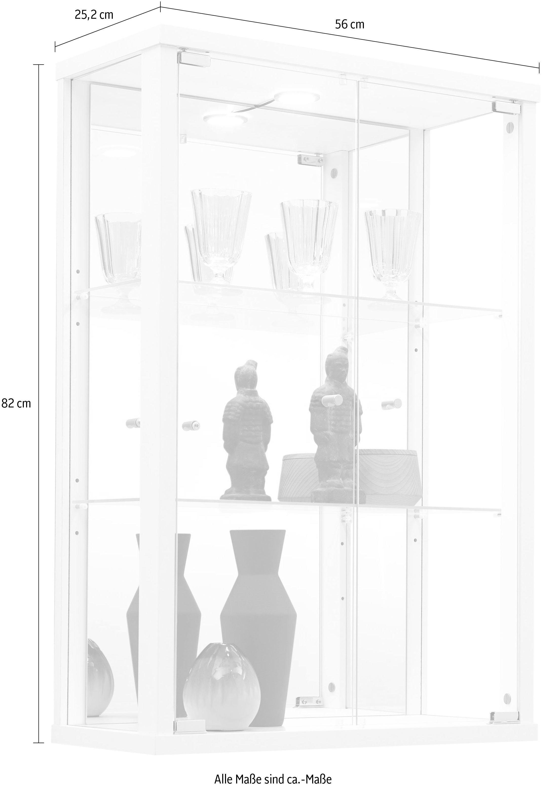 fif möbel Vitrinekast OPTIMA Hangvitrine/glasvitrine 2x glazen deur, perfect voor verzamelaars, verzamelvitrine