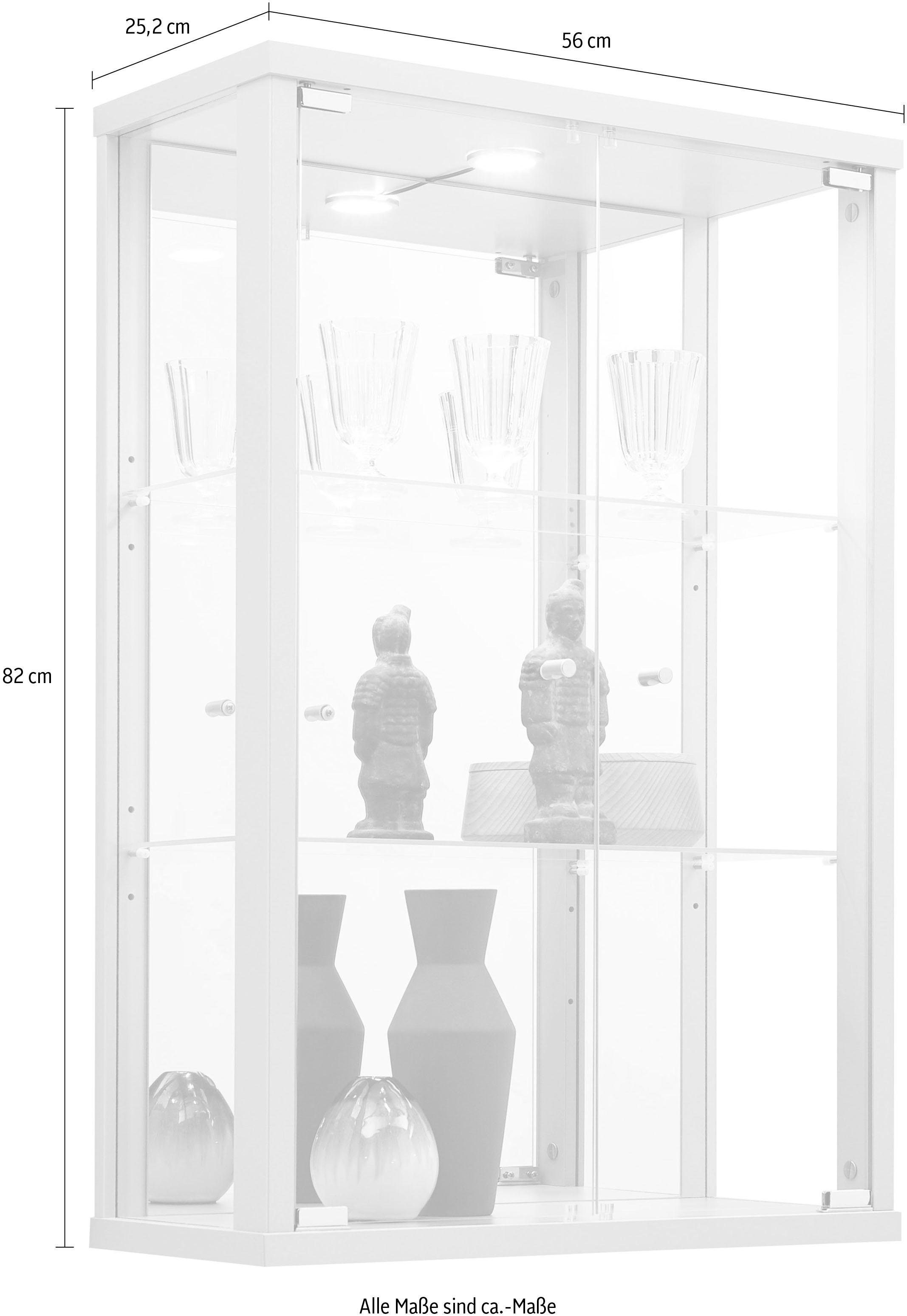 fif möbel Vitrinekast OPTIMA Hangvitrine/glasvitrine 2x glazen deur, perfect voor verzamelaars, verzamelvitrine