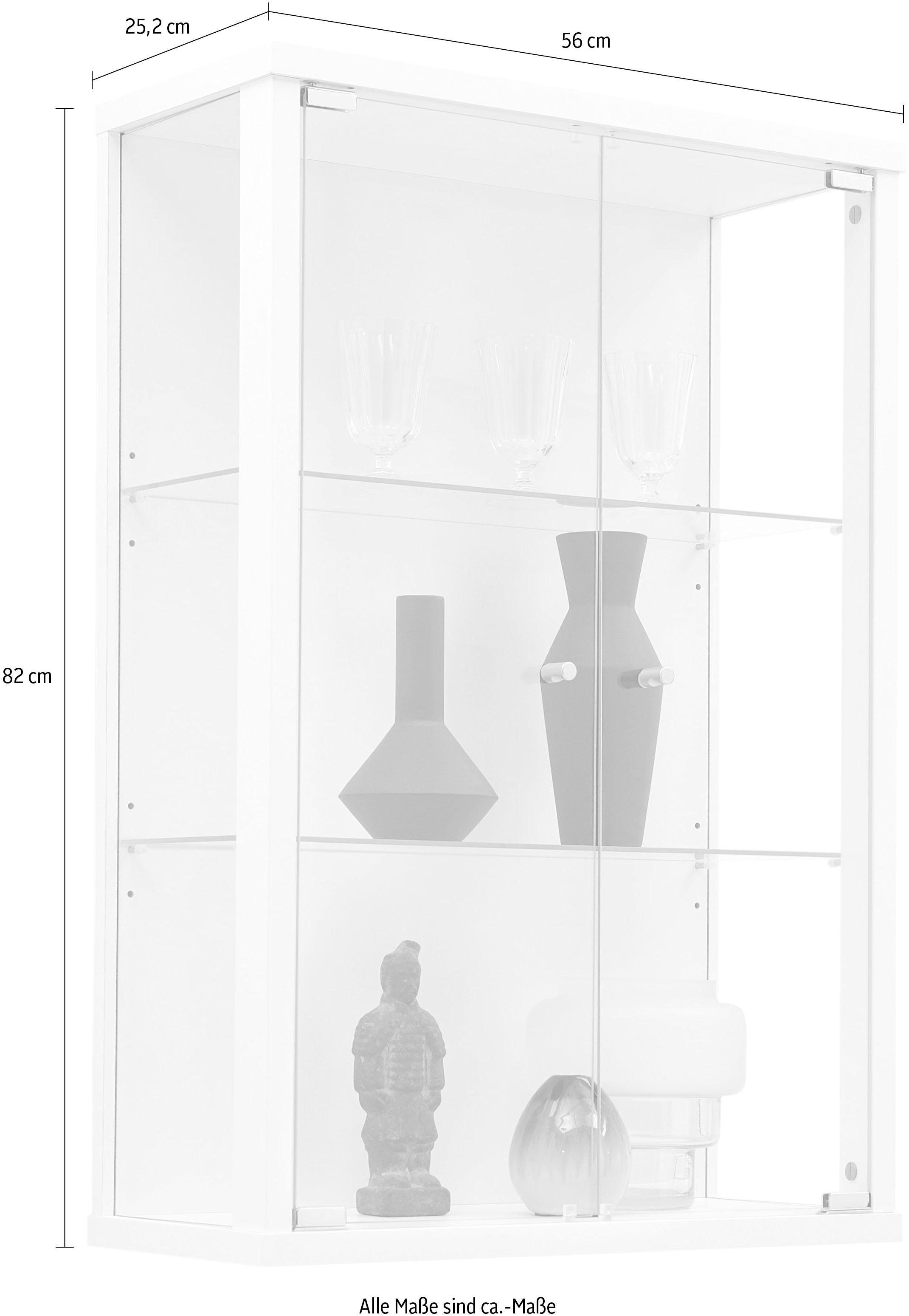 fif möbel Vitrinekast OPTIMA Hangvitrine/glasvitrine 2x glazen deur, perfect voor verzamelaars, verzamelvitrine