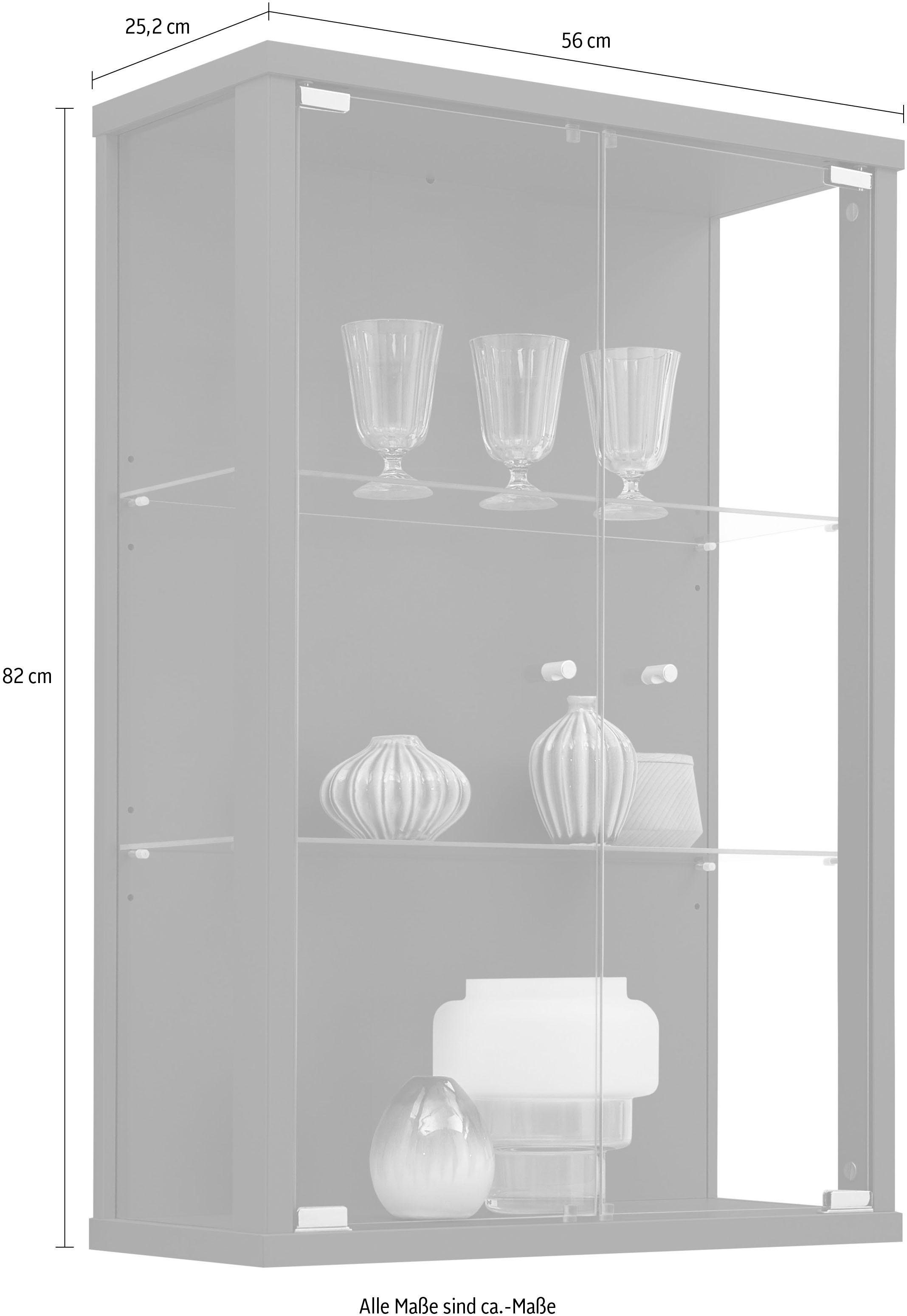 fif möbel Vitrinekast OPTIMA Hangvitrine/glasvitrine 2x glazen deur, perfect voor verzamelaars, verzamelvitrine