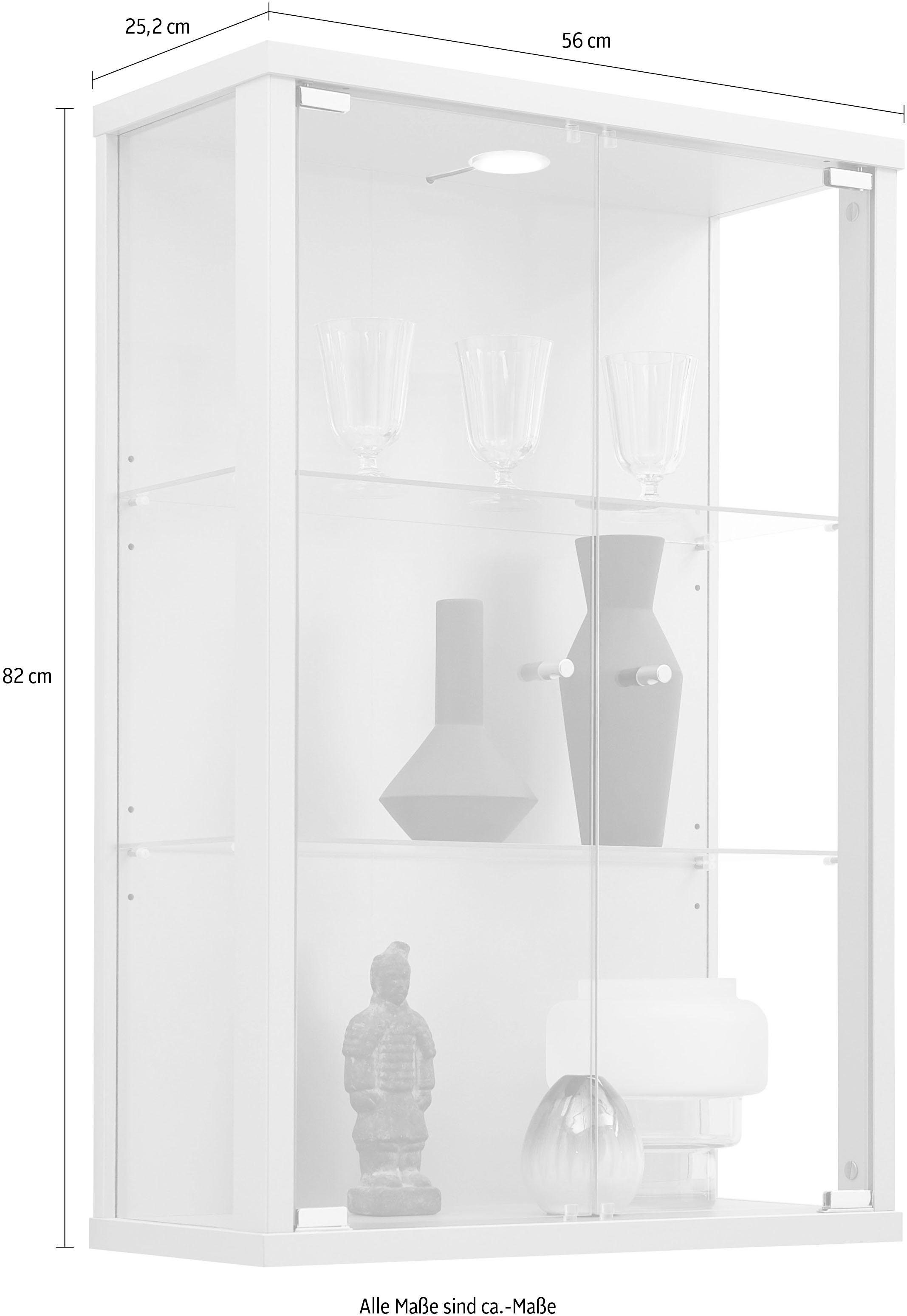 fif möbel Vitrinekast OPTIMA Hangvitrine/glasvitrine 2x glazen deur, perfect voor verzamelaars, verzamelvitrine